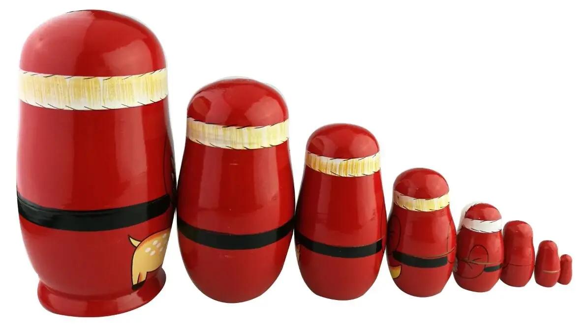 Winterworm puidust jõuluteemaline Matryoshka – detailne vaade