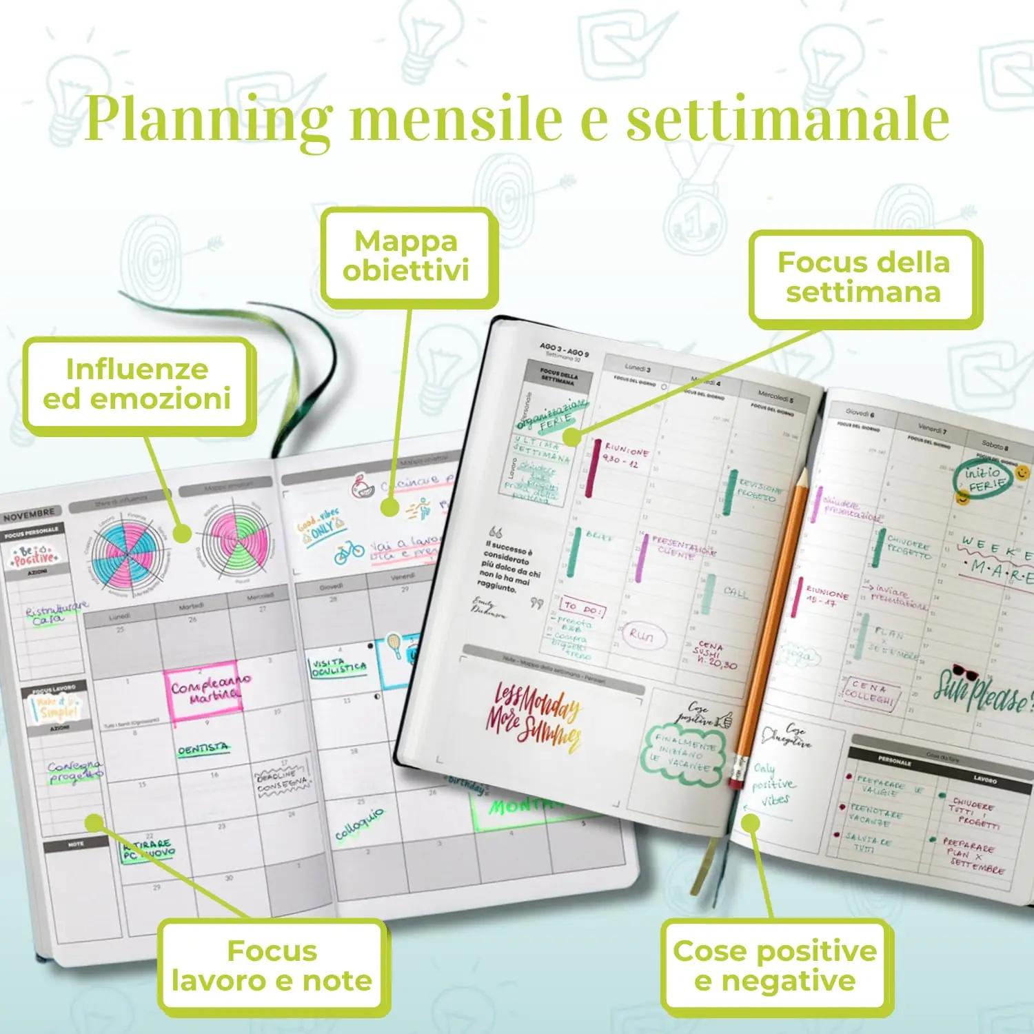 Life Planner Plan It, Do It! sinine motivatsiooni- ja päevaplaa – kasutusnäide