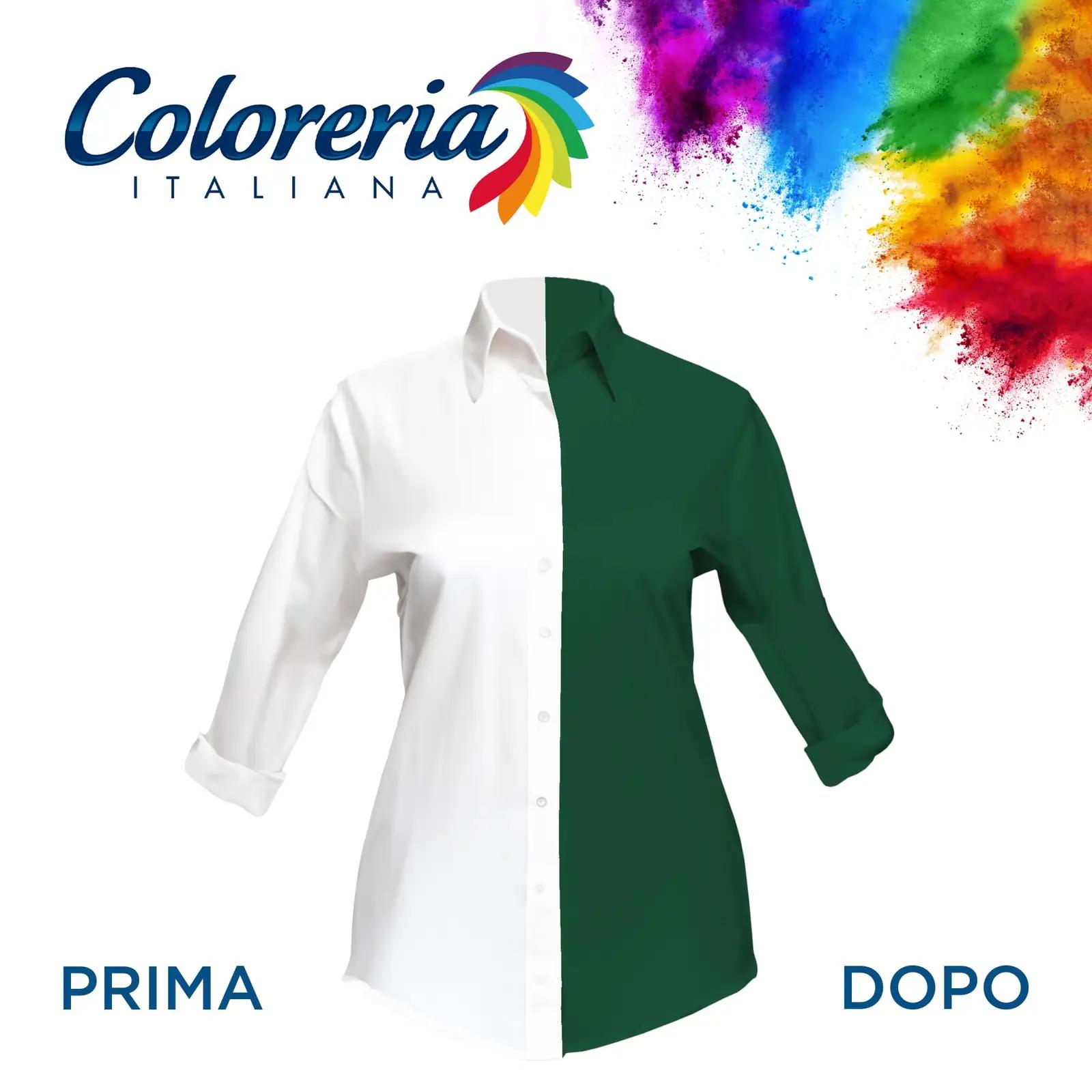 Coloreria tekstiilivärv masinasse — metsaroheline 3×350 g – pakend ja tarvikud
