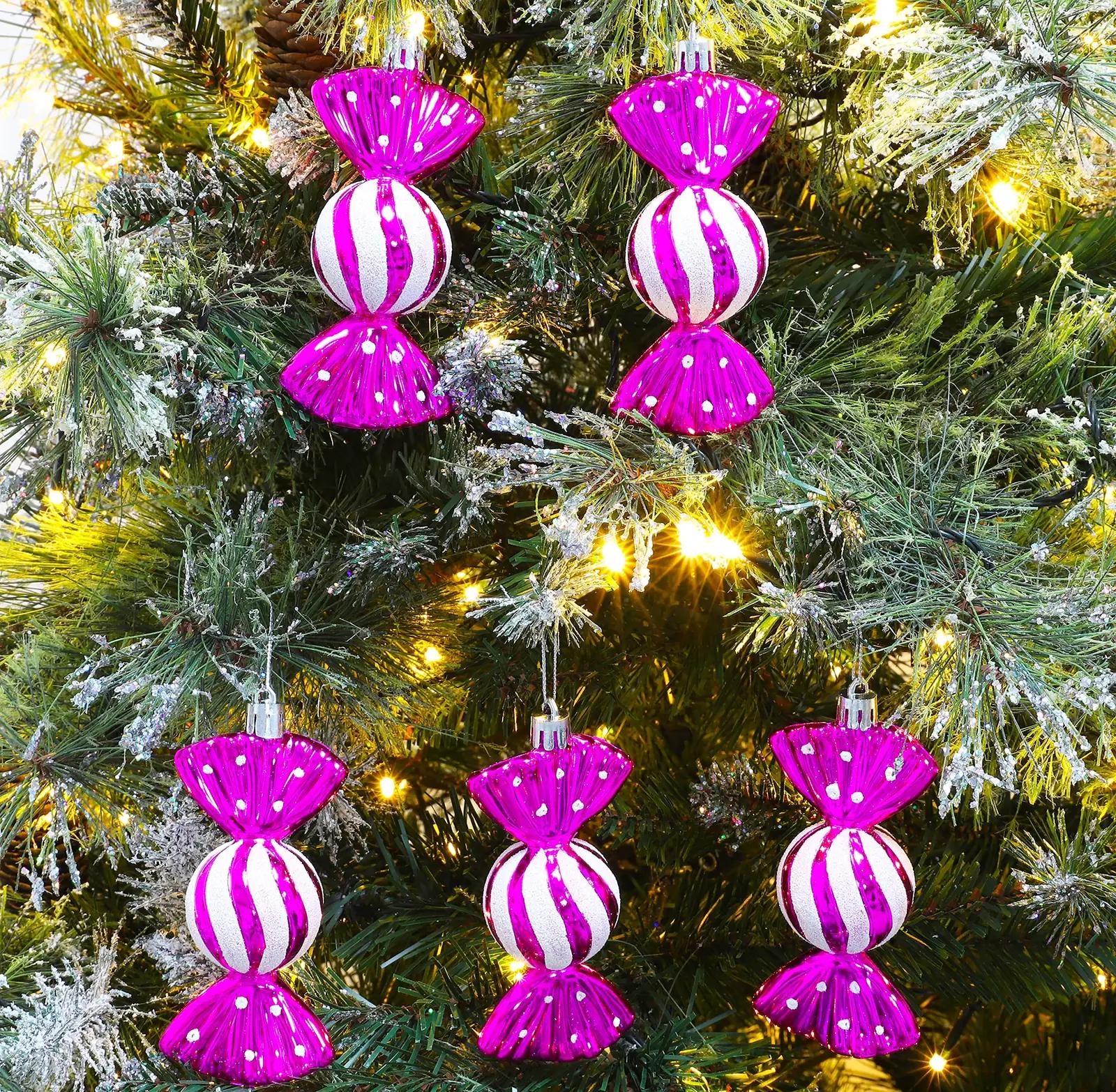 Christmas Concepts helkiv 110 mm punane jõulukuul 5‑pak – lisavaade