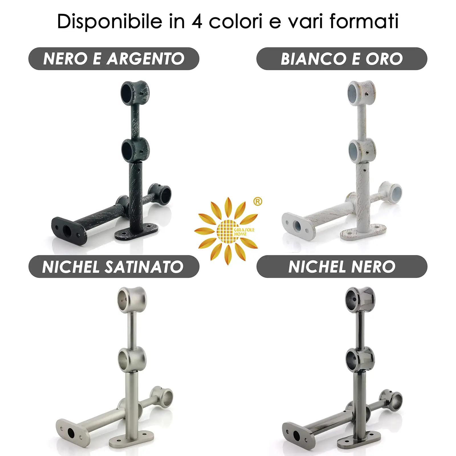 GIRASOLE HOME vastupidav topeltkardinahoidik 18–20 mm – lisavaade