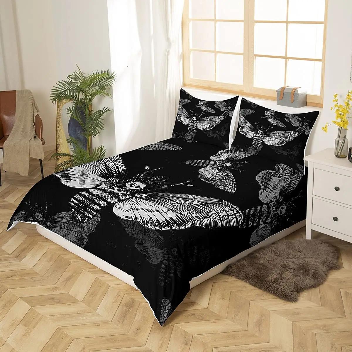 Homemissing pehme mikrofibrist voodipesu Sugar Skull 140×200 – pakend ja tarvikud