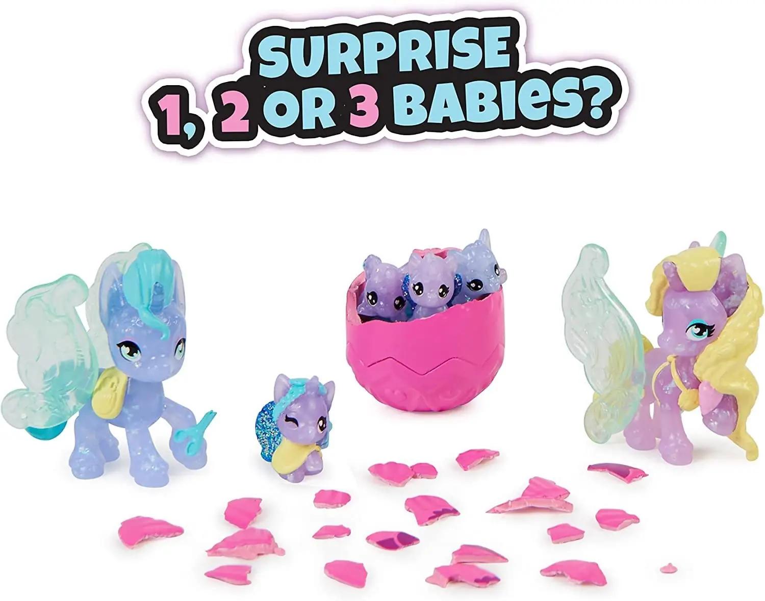 Hatchimals rõõmus perekonnakomplekt – värviline mängukomplekt – pakend ja tarvikud