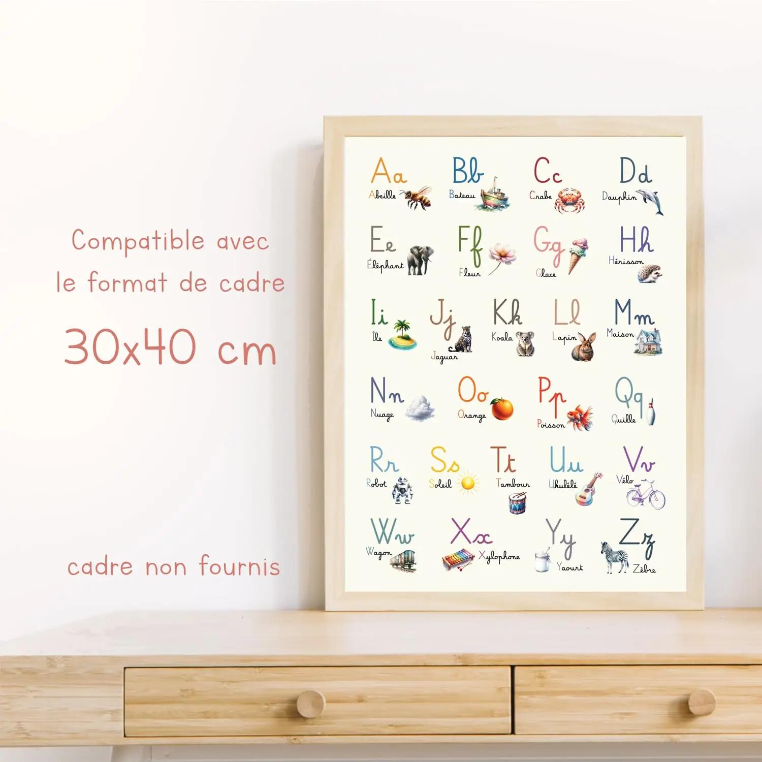 Cadeau Parfait lapseõppe posterite komplekt — 4 disaini – detailne vaade