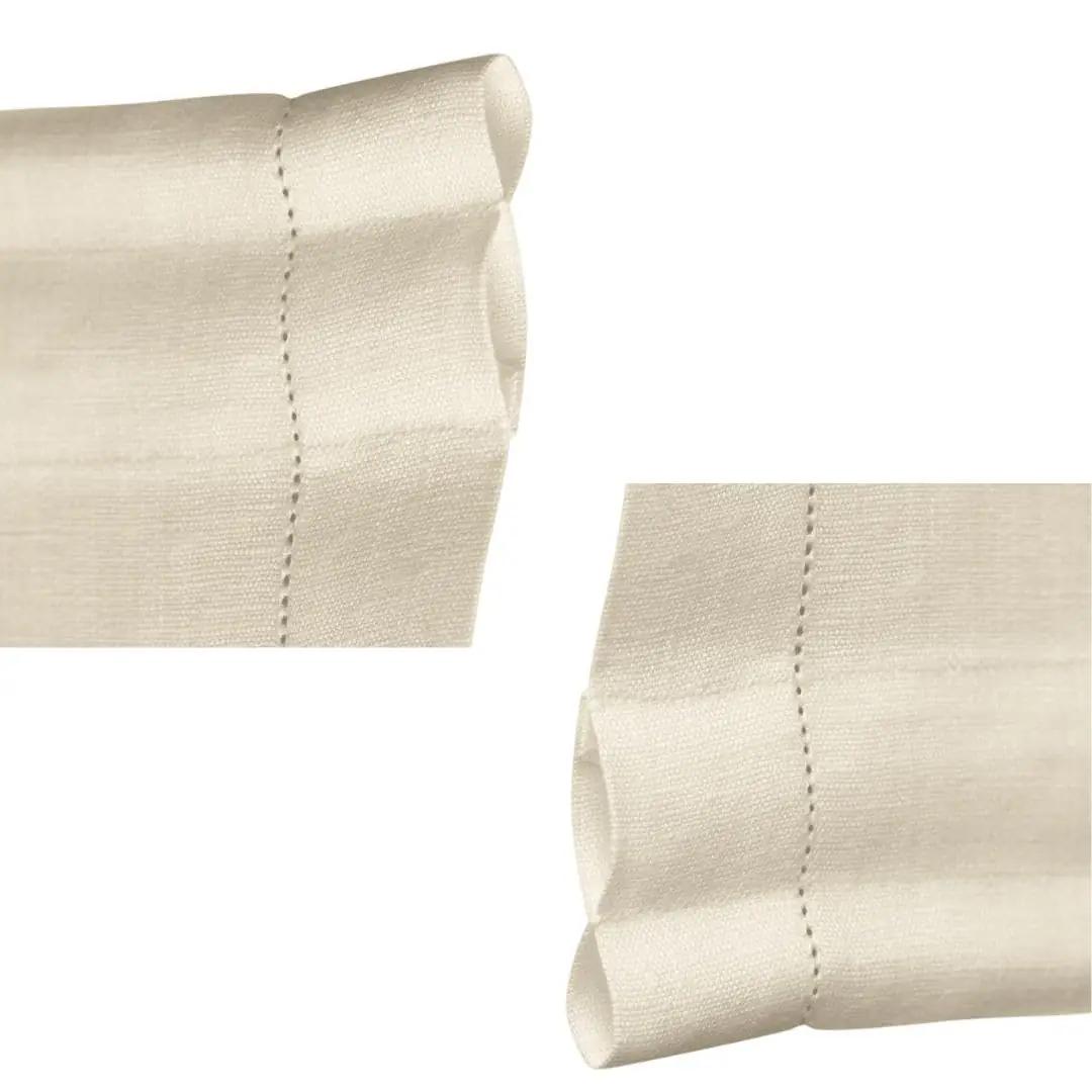 Cuore di lino linane aknakardin – kreemjas, elegantne 60×160 – detailne vaade