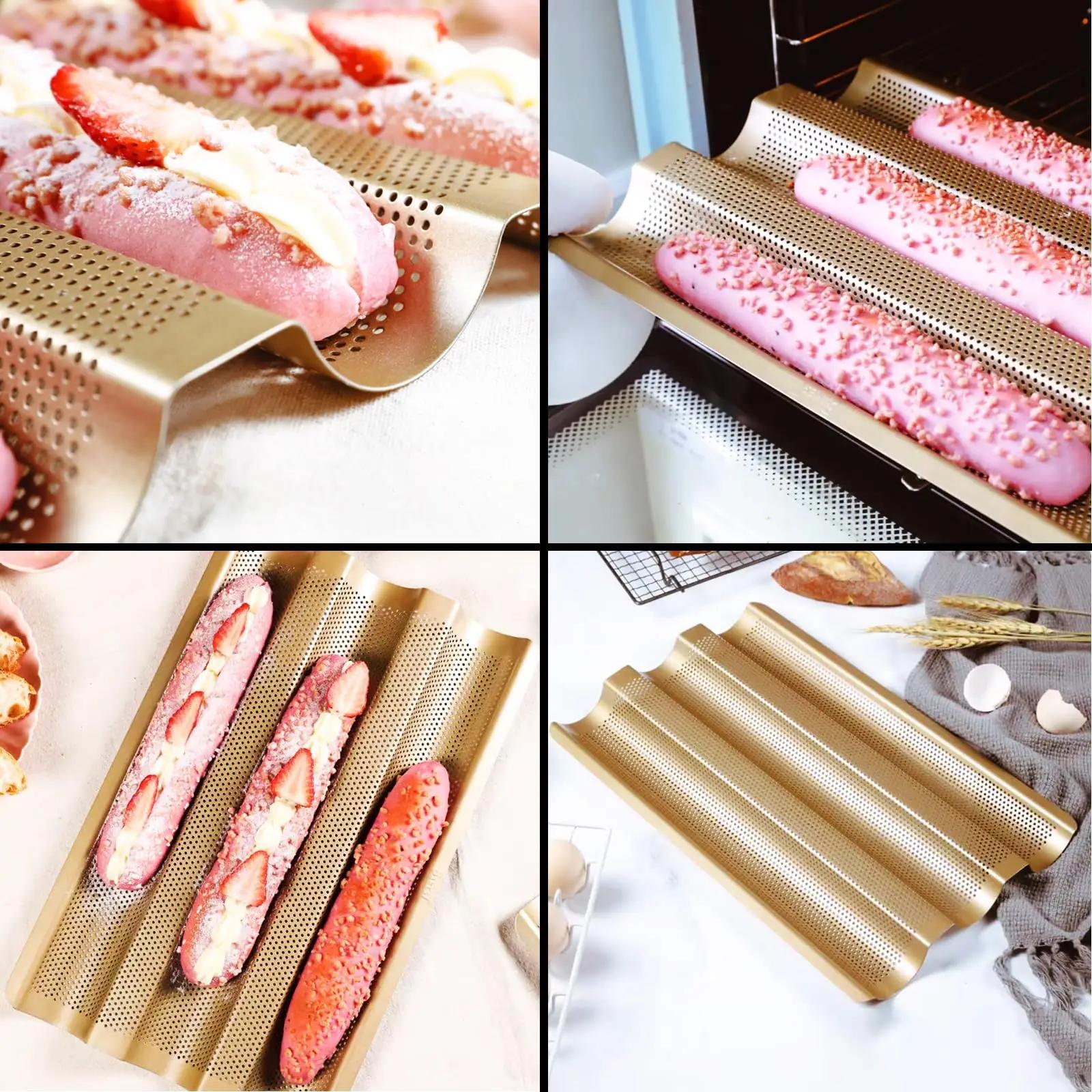 Ponixa kuldne karbonterasku Baguette-vorm – 3 kohakohane – lisavaade