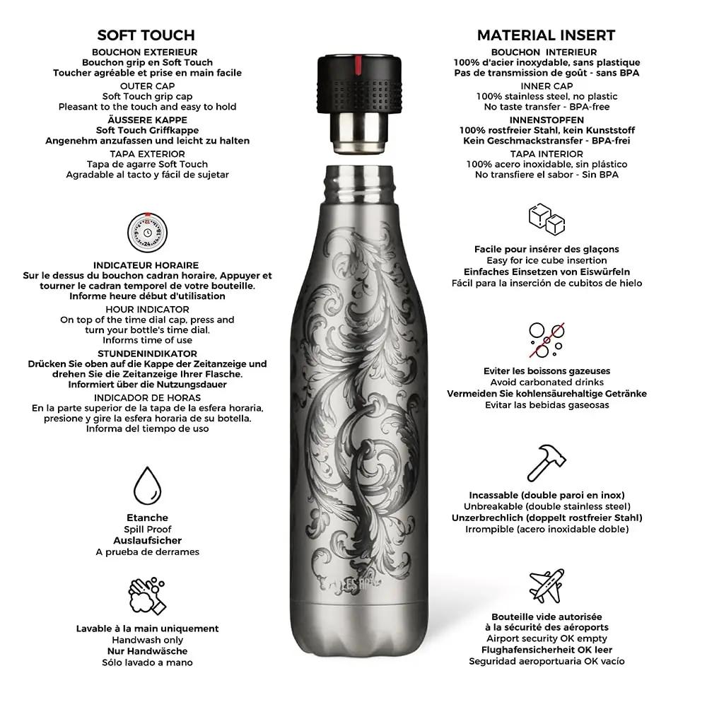 Les Artistes Paris roostevaba termospudel 500 ml – Tattoo – detailne vaade