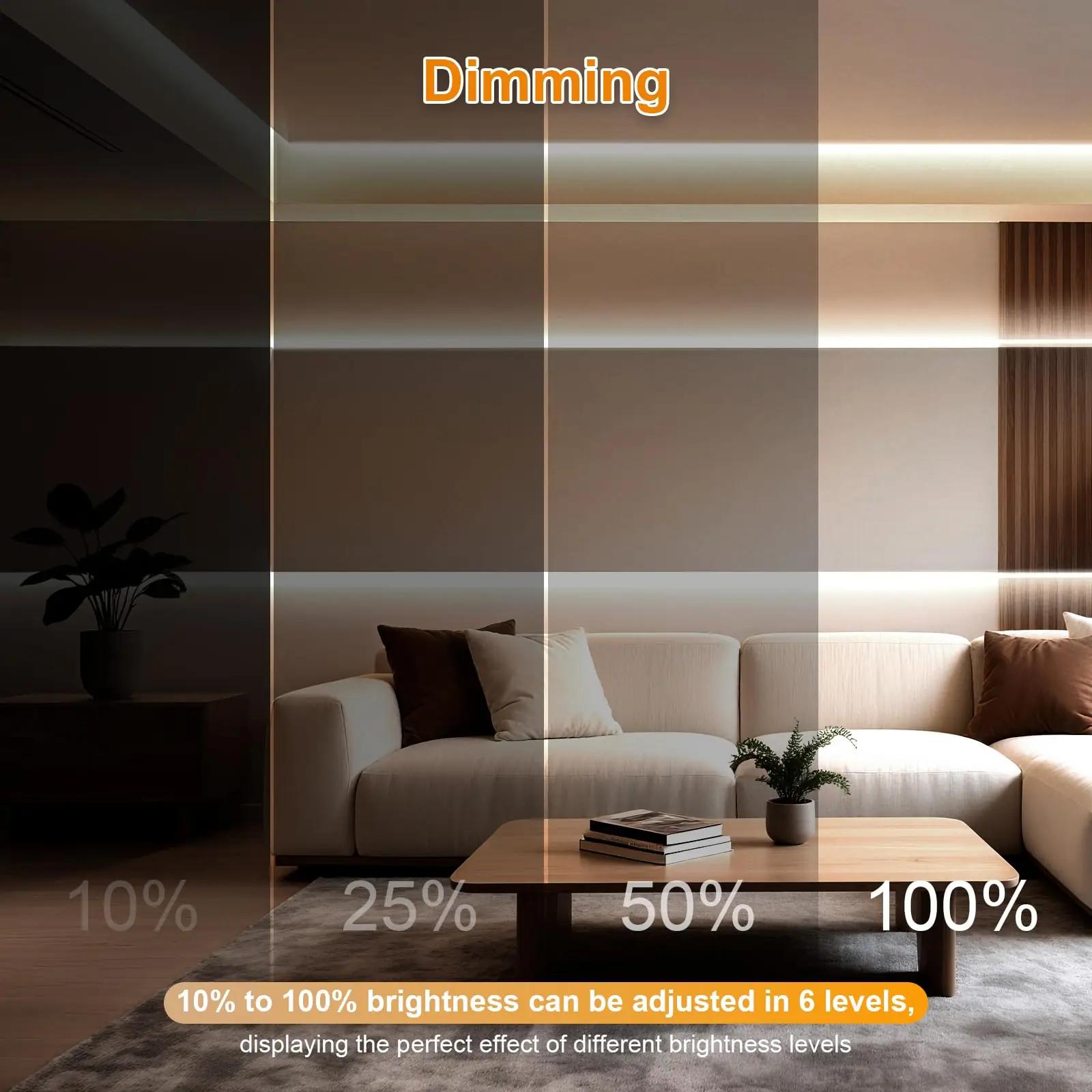 LUXONIC LED-riba 10 m külmvalge COB – painduv ja ere – kasutusnäide