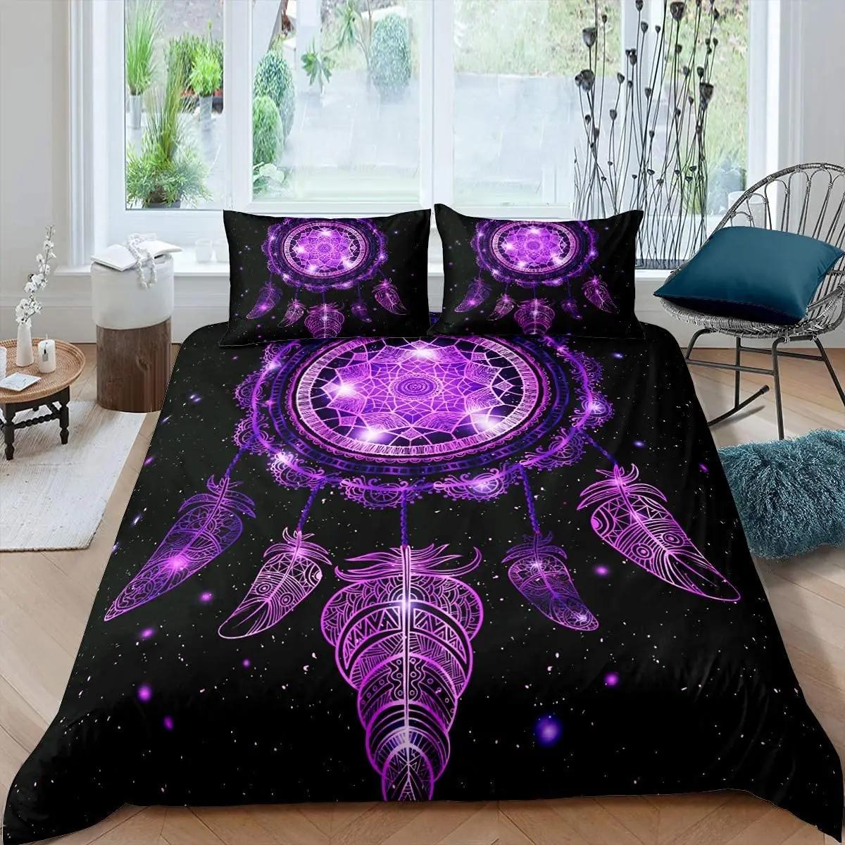 Homemissing mikrokangas voodipesu 200×200 — galaktika boho