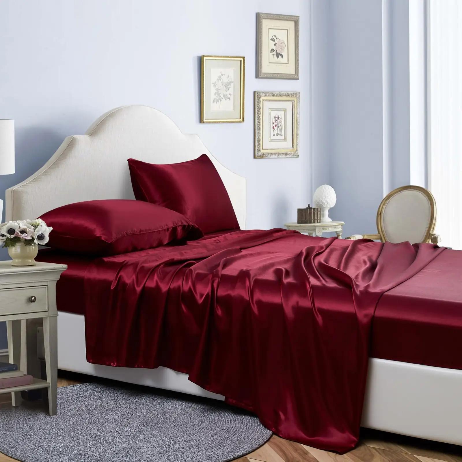 YASMENG siidine satäänalune linane 90 x 190 cm – pilt 7