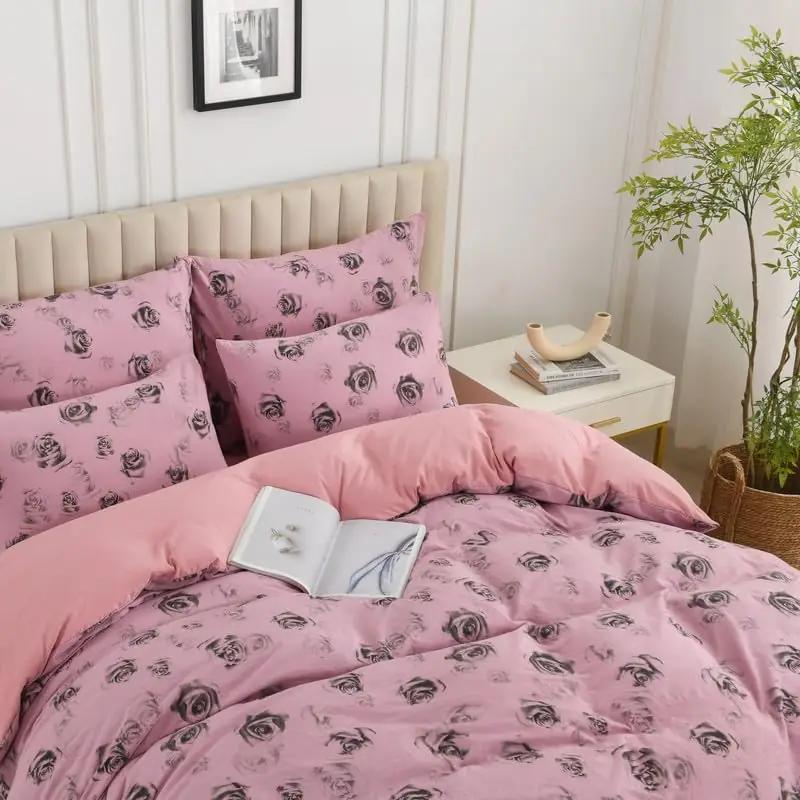 Gezu pehme mikrofliisist voodipesu 220×240 cm roos – lisavaade