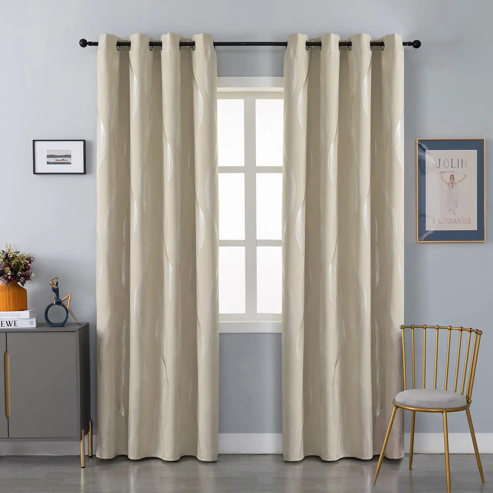 GIRASOLE HOME isoleeriv pimenduskardin – pehme beez, 2 tk – detailne vaade
