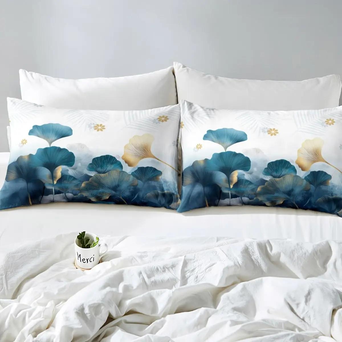 Homemissing pehme mikrofiiber voodipesu – ginkgo muster 140×200 – lisavaade