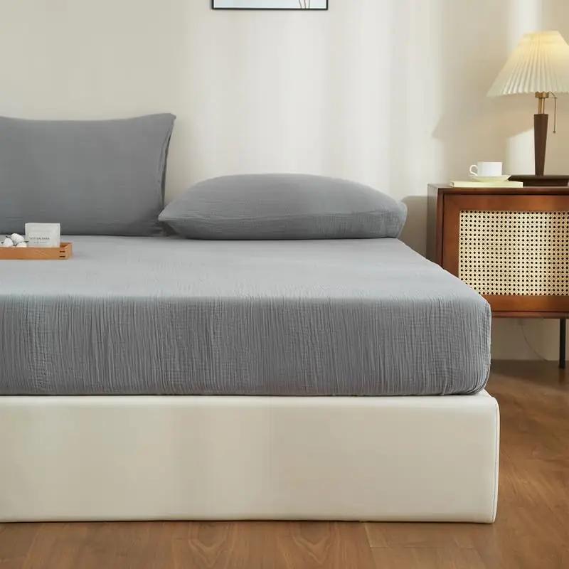 Gezu puuvillane elastne voodilinane 140×200 cm — õrn ja hingav – kasutusnäide