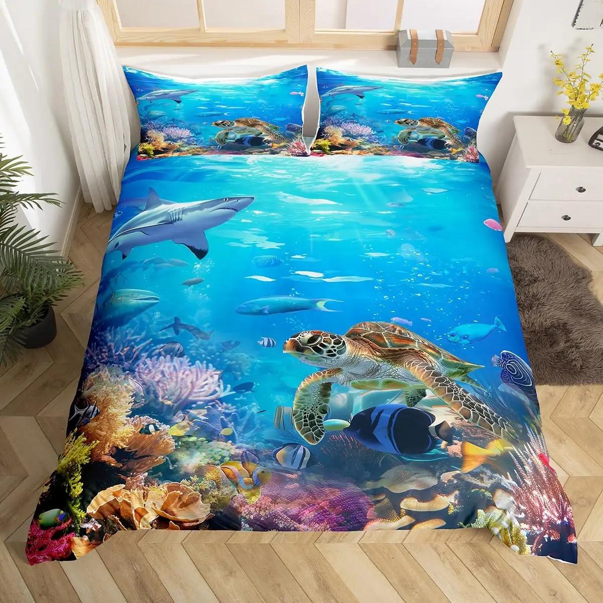 Homewish värvikas mereloomade voodipesu 140×200 cm