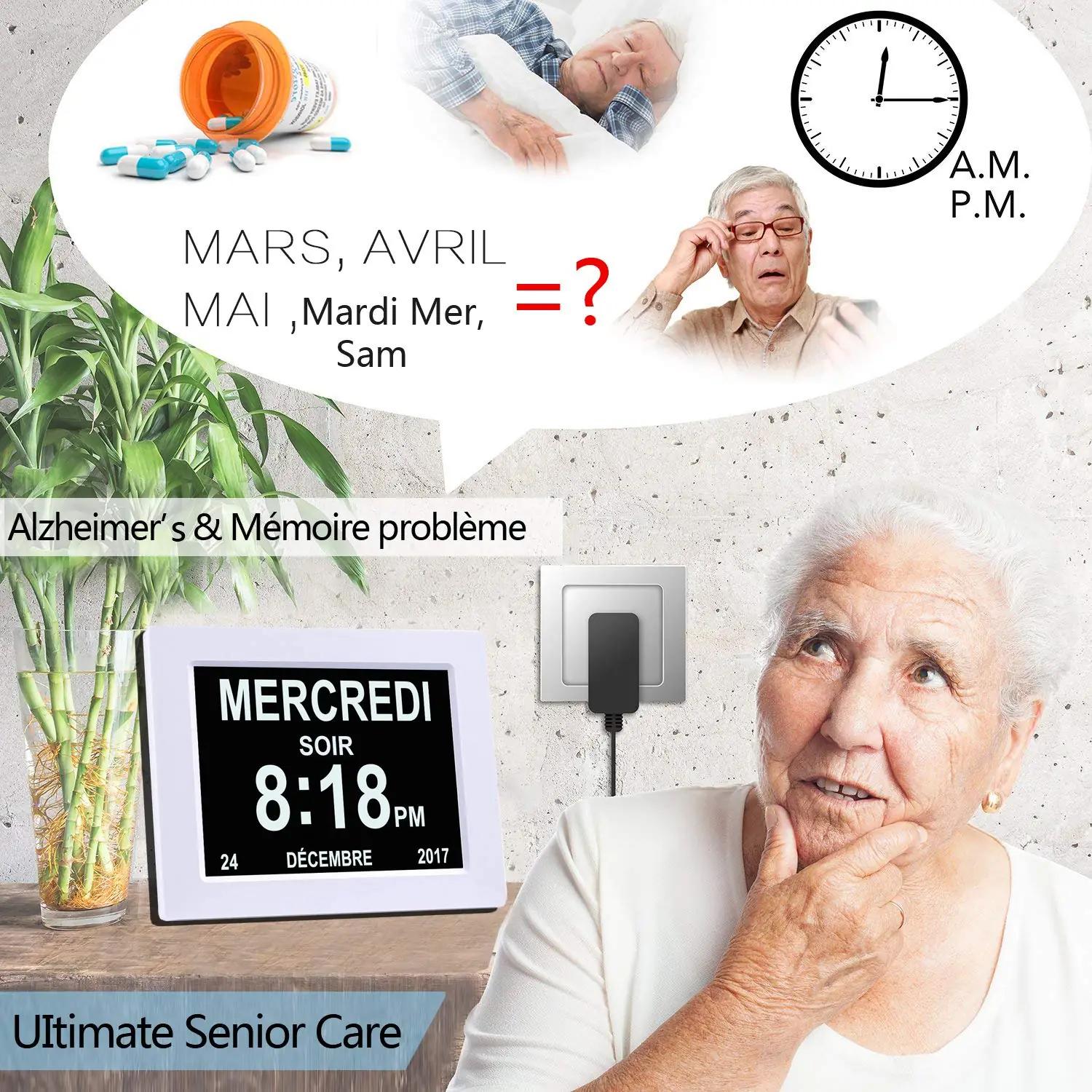 SINOIDEAS stiilne digitaalne seinakell valge ABS-materjaliga – lisavaade
