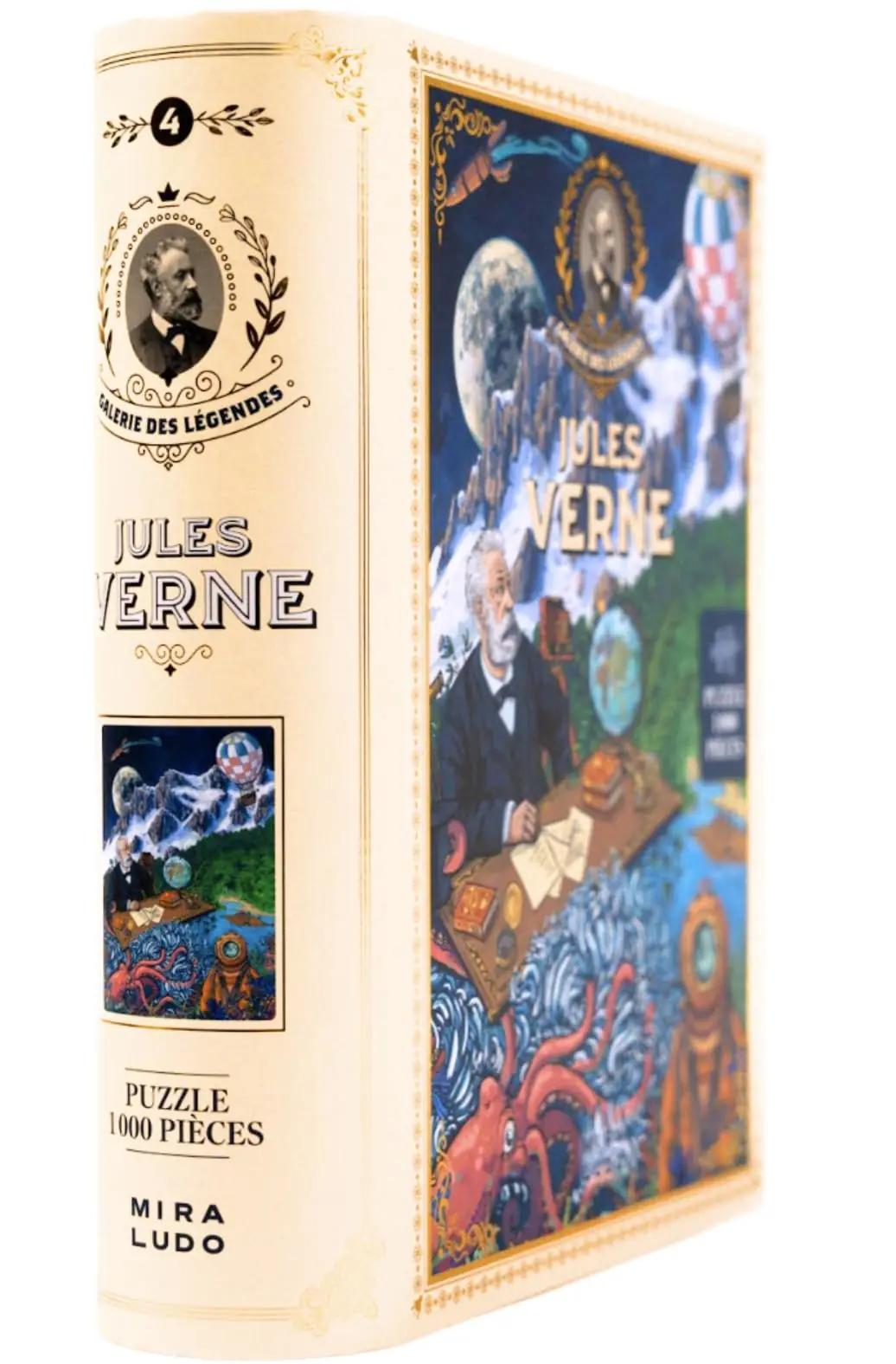 MIRALUDO kvaliteetne 1000-osaline pusle – Jules Verne – pakend ja tarvikud