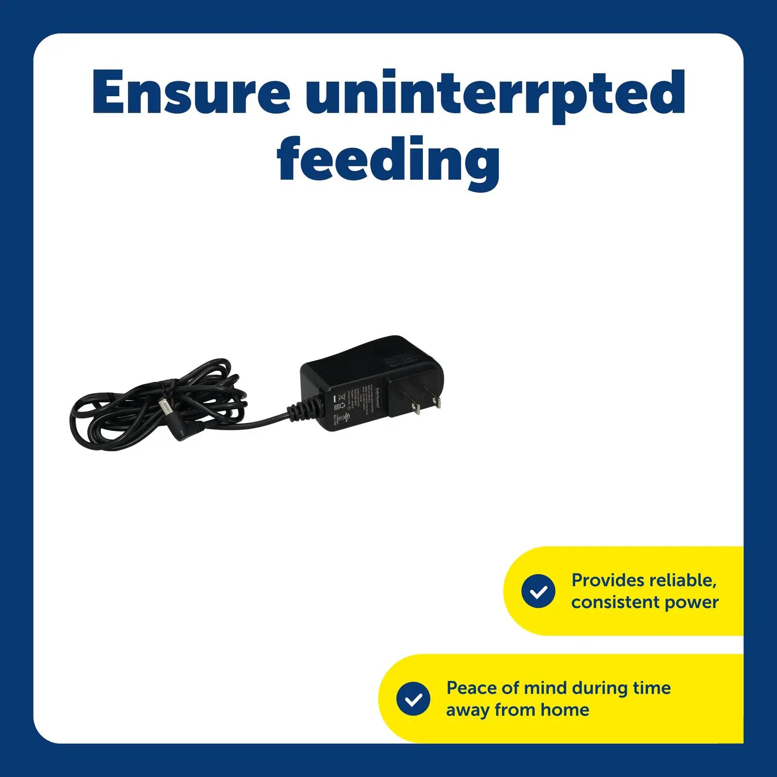 PetSafe must plastline toiteadapter – sobib Simply Feed seadmele – pakend ja tarvikud