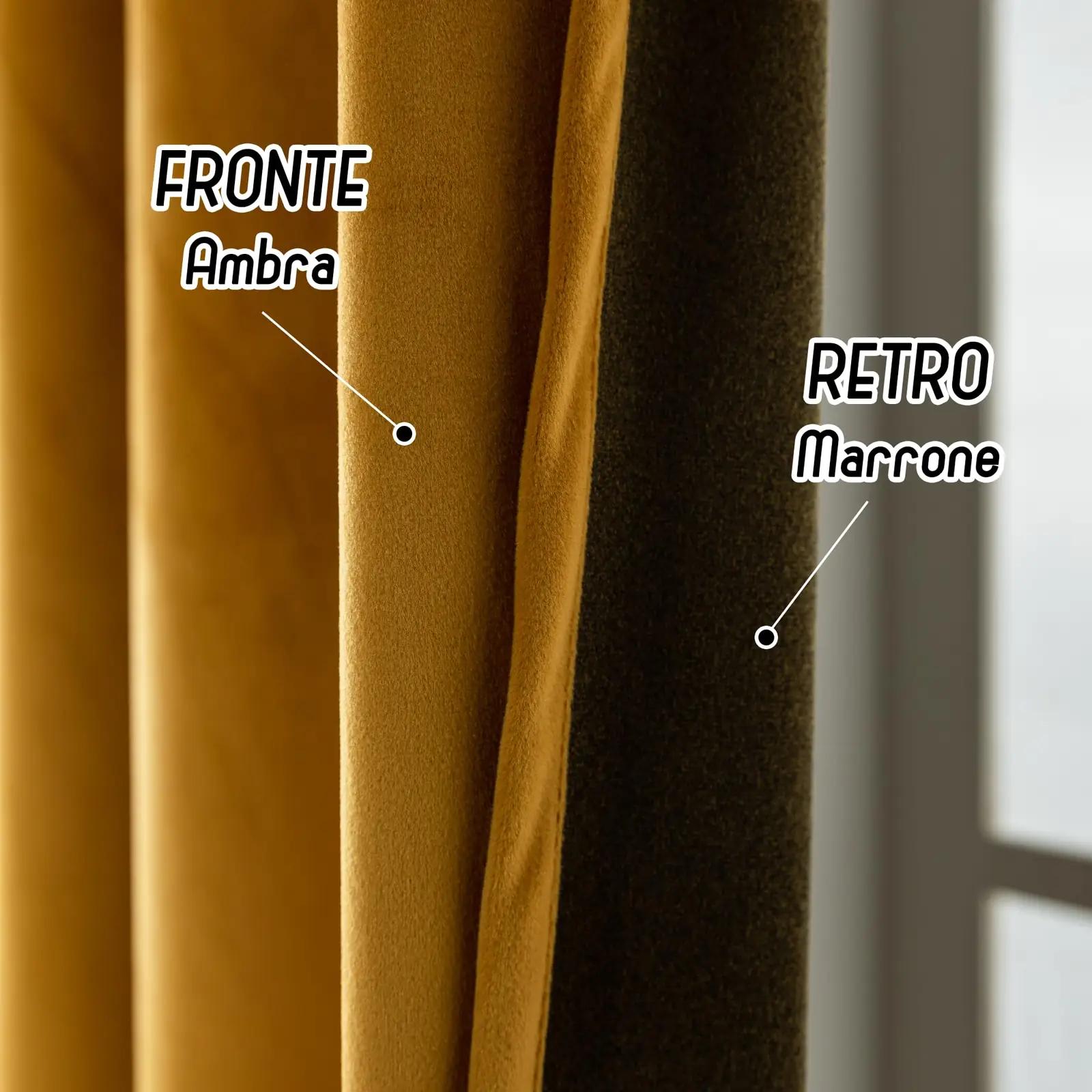 GIRASOLE HOME pehme sametpimendav kardin – bernstein – pakend ja tarvikud