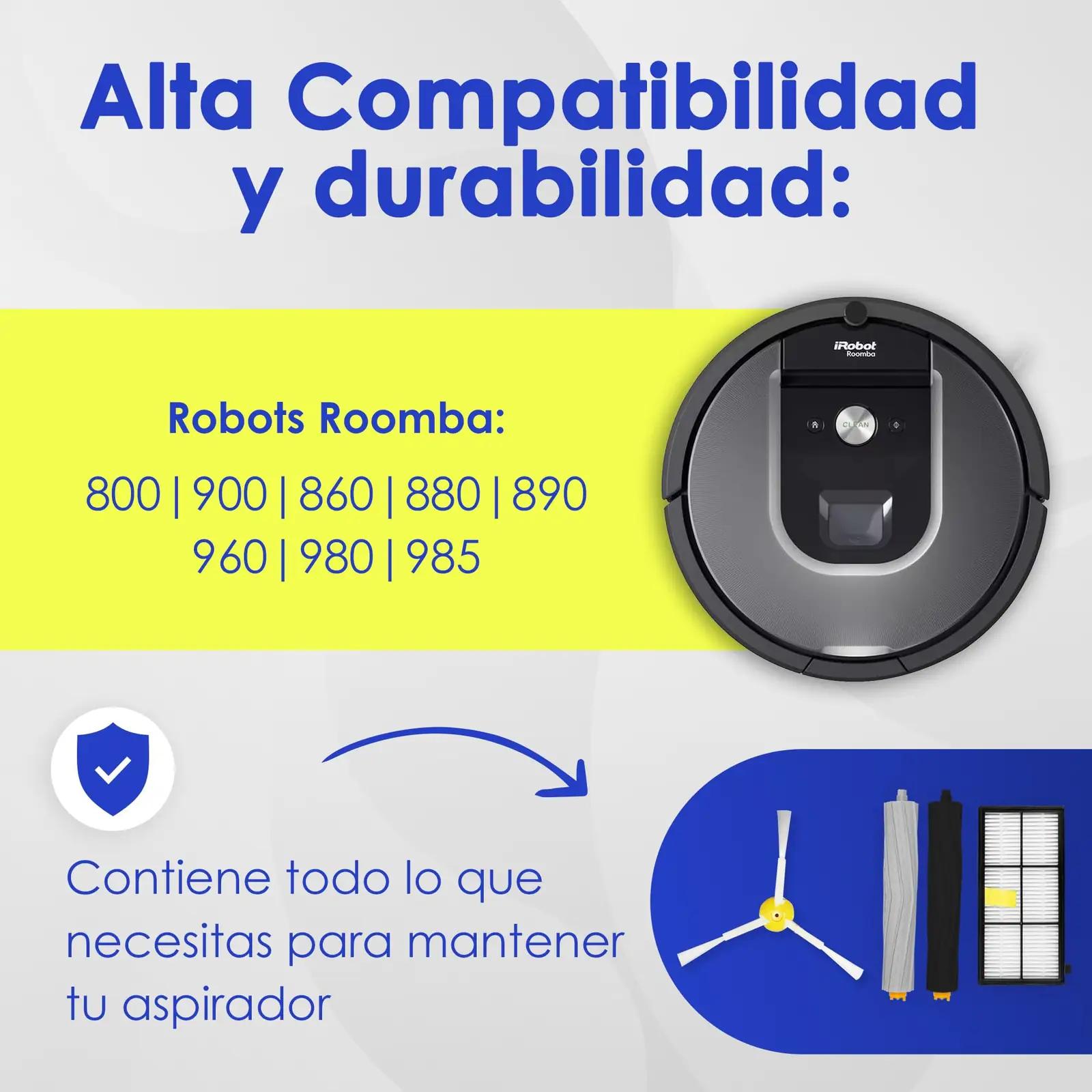 Limpure varuosa komplekt Roomba jaoks — HEPA ja harjad – detailne vaade