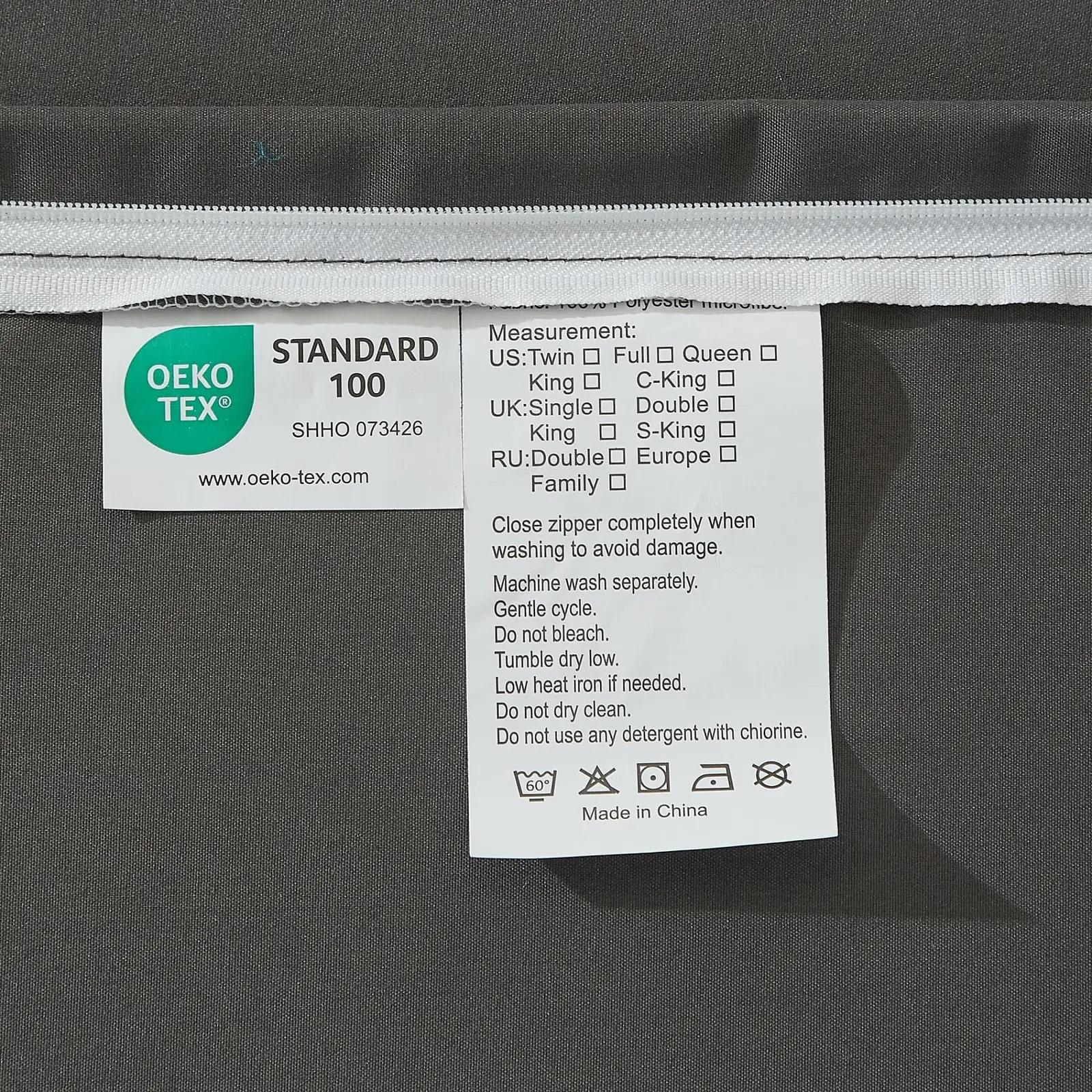 YASMENG pehme mikrofibrist voodipesu 240×260 cm, hall – pilt 6