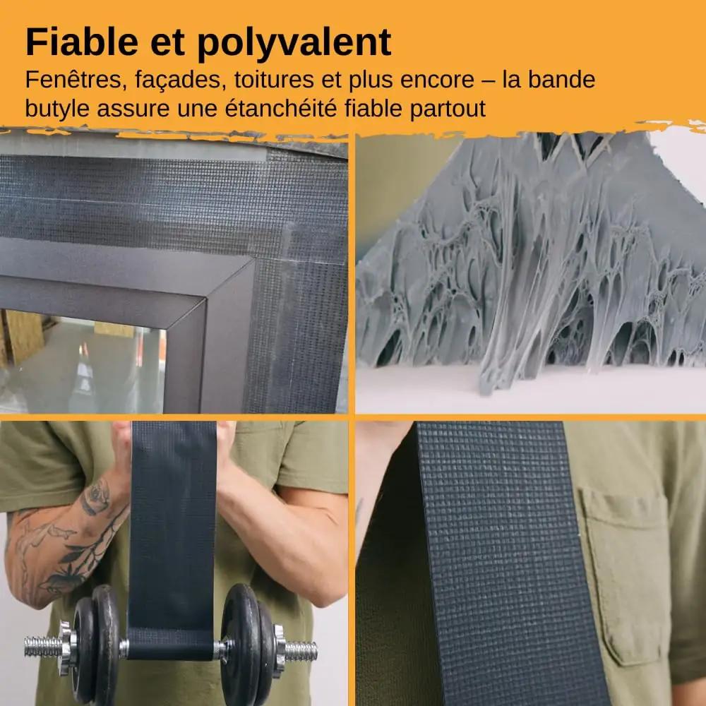 HSS veekindel EPDM butüülteip 10 cm x 5 m – vastupidav remondiks – pilt 7