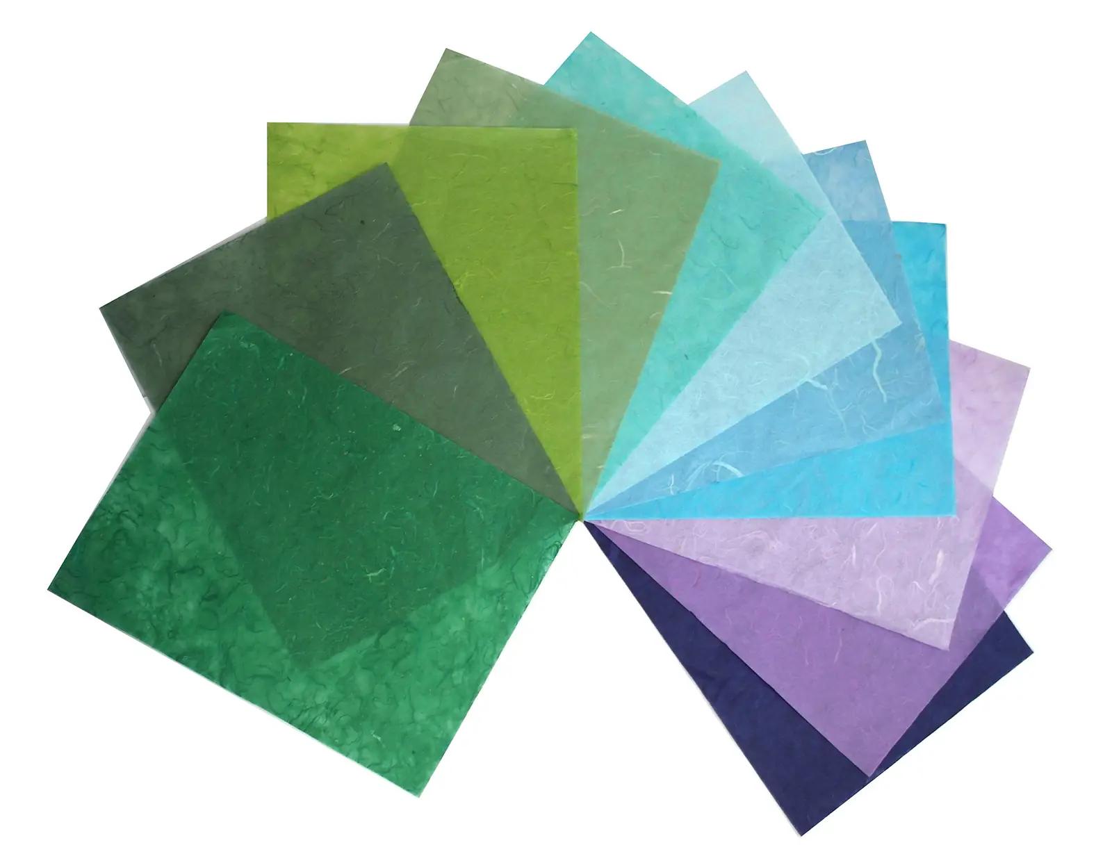 MulberryPaperStock looduslik mulberi origamipaber 9×12″ komplekt – kasutusnäide
