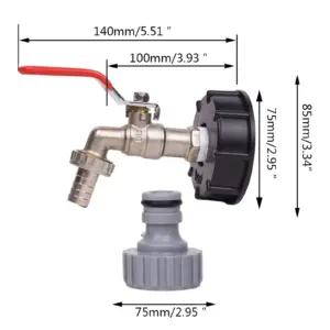 DZAY IBC water tank adapter aed – detailne lähivaade