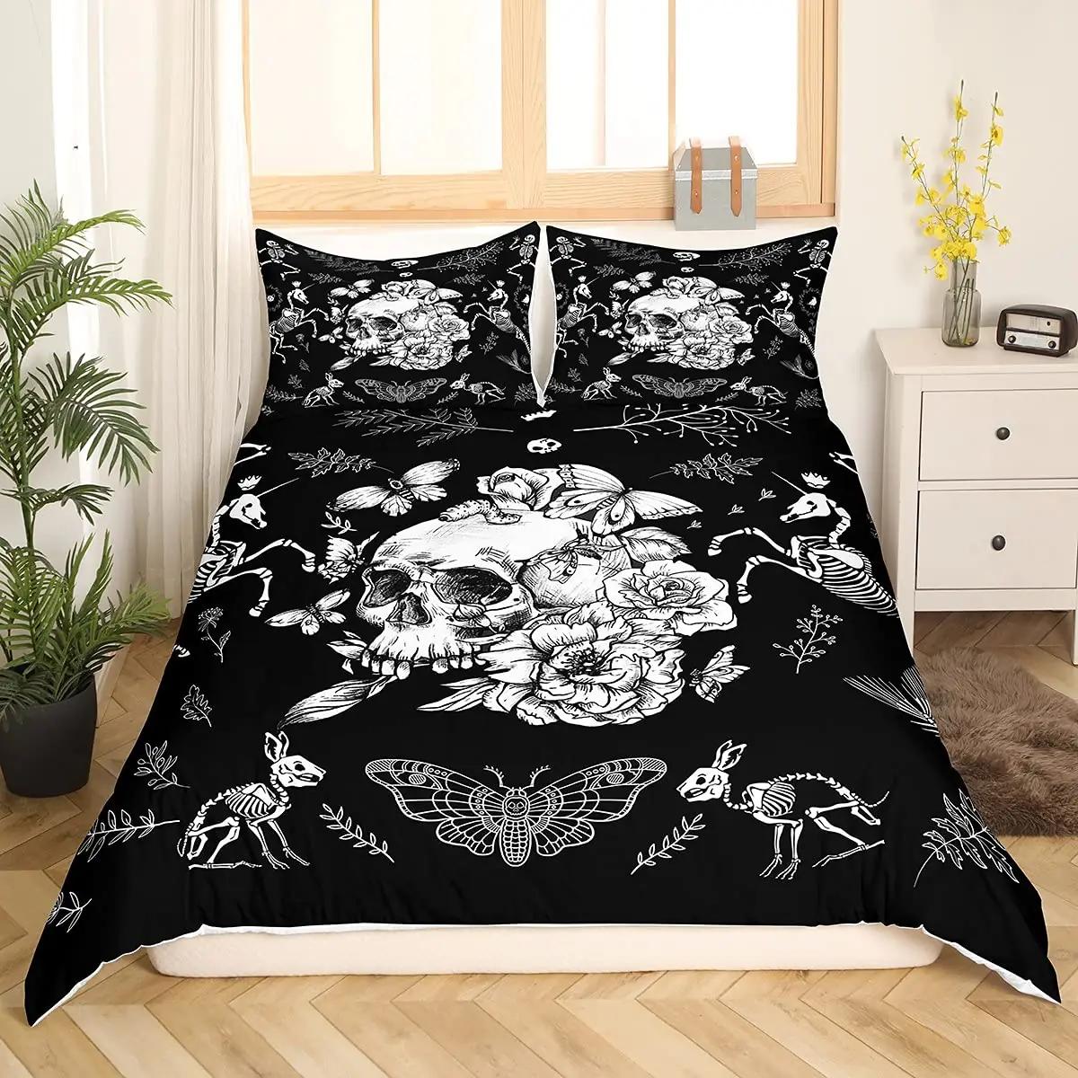 Homemissing pehme mikrofibra voodipesu 200×200 cm — goth-stiil – pakend ja tarvikud