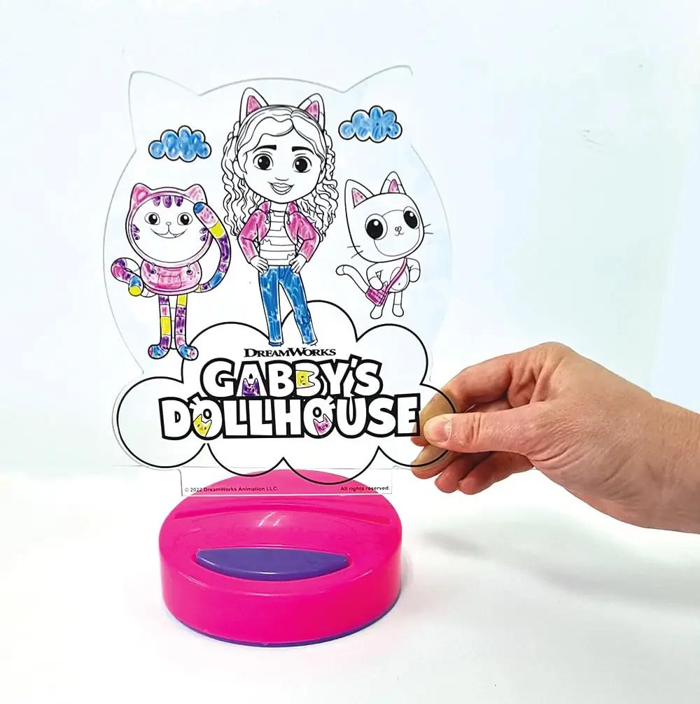 Cefa Toys värviline öölamp ja Gabby nukumaja lisatarvik – pakend ja tarvikud