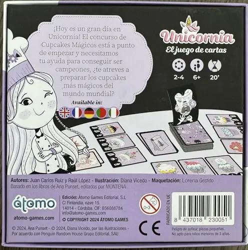 Atomo Games mänguline ükssarvikukaardipakk laste rõõmuks – pakend ja tarvikud