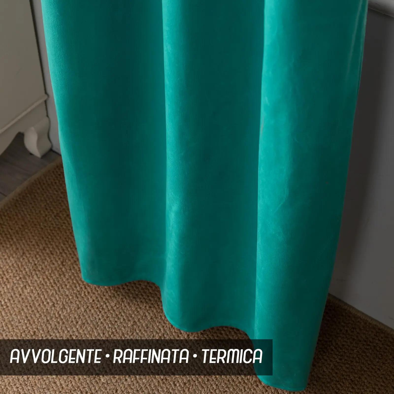 GIRASOLE HOME termokardinad turvaline valguse juhtimine, türkiis – kasutusnäide