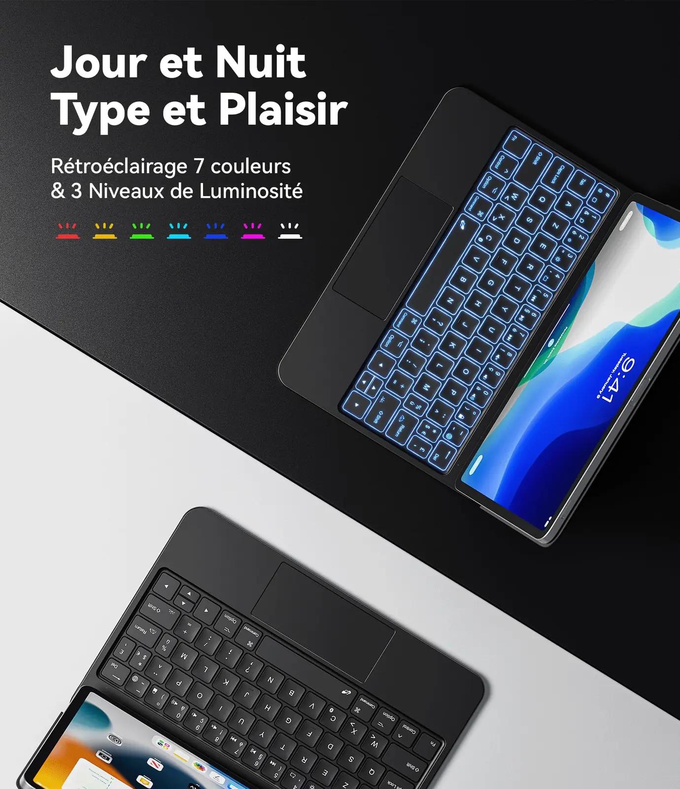 Earto alumiiniumklaviatuur iPad Pro/Air 11 — valgusega – kasutusnäide