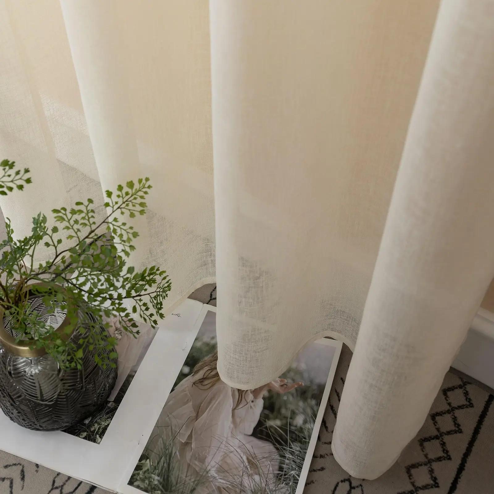 GIRASOLE HOME kerge linane efektiga kardin (2 paneeli) – pilt 7