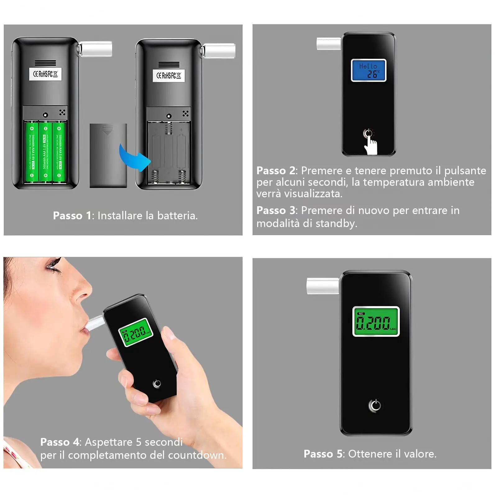 Hoonyer elegantne kaasaskantav alkoholimeter – pakend ja tarvikud
