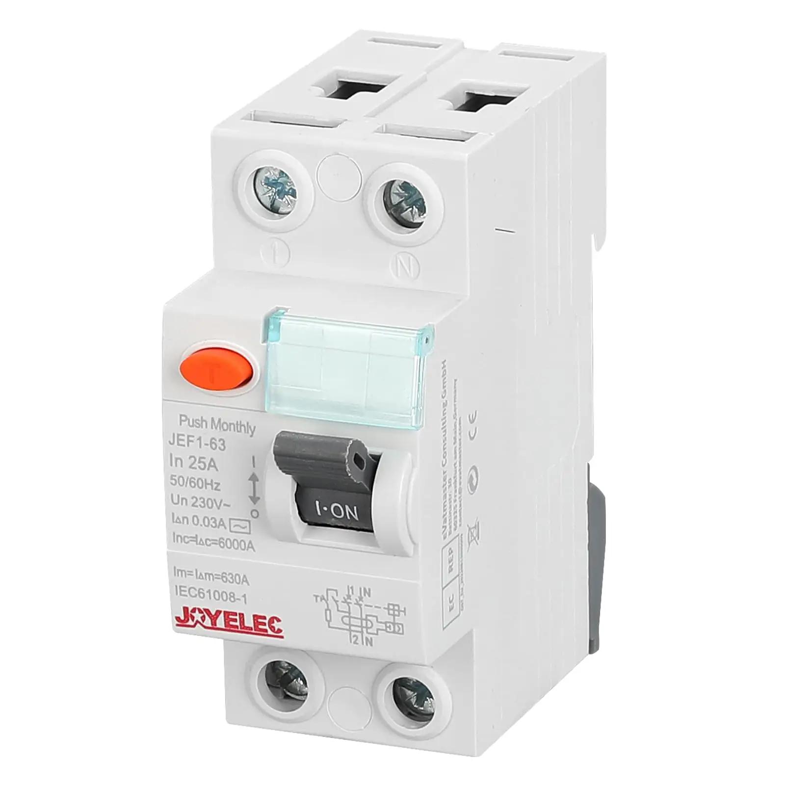 JOYELEC kaitselüliti 1P+N 25A — usalduslik kodu- või – detailne vaade