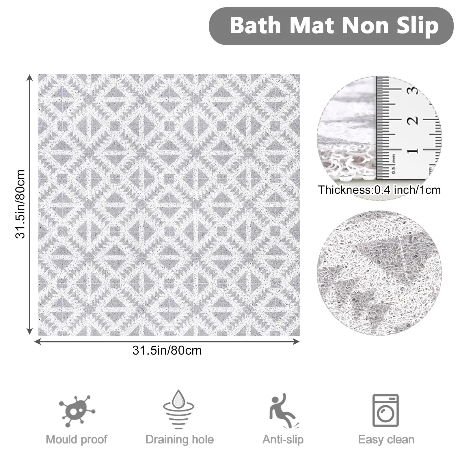 Lurowo PVC-vannimatt luffa struktuuriga – libisemiskaitse – detailne vaade