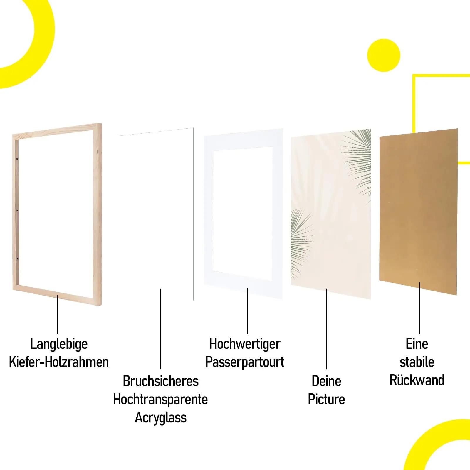 kollyseek puidust foto raam 30×40 cm – stiilne tubaka toon – kasutusnäide