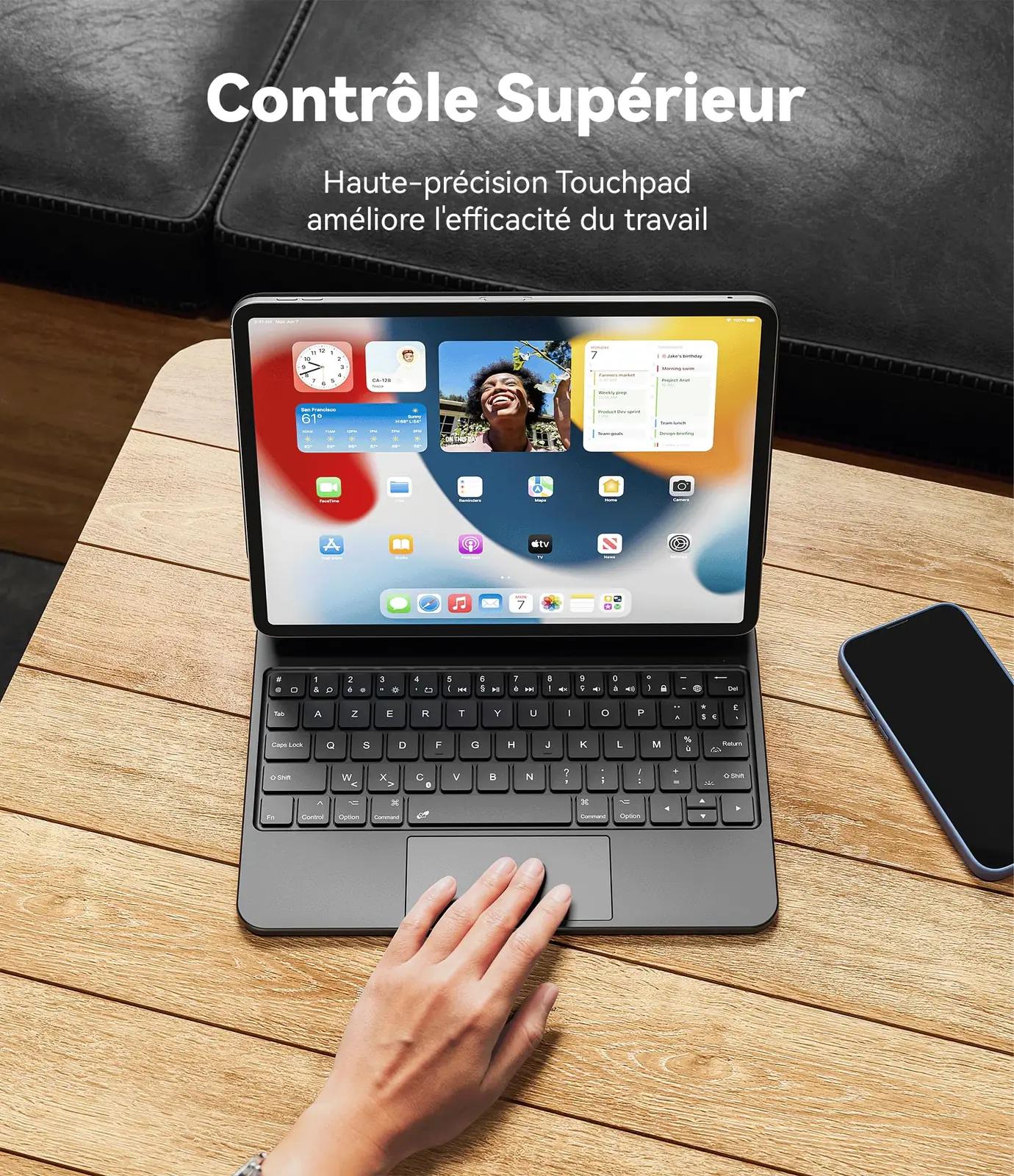 Earto alumiiniumklaviatuur iPad Pro/Air 11 — valgusega – lisavaade