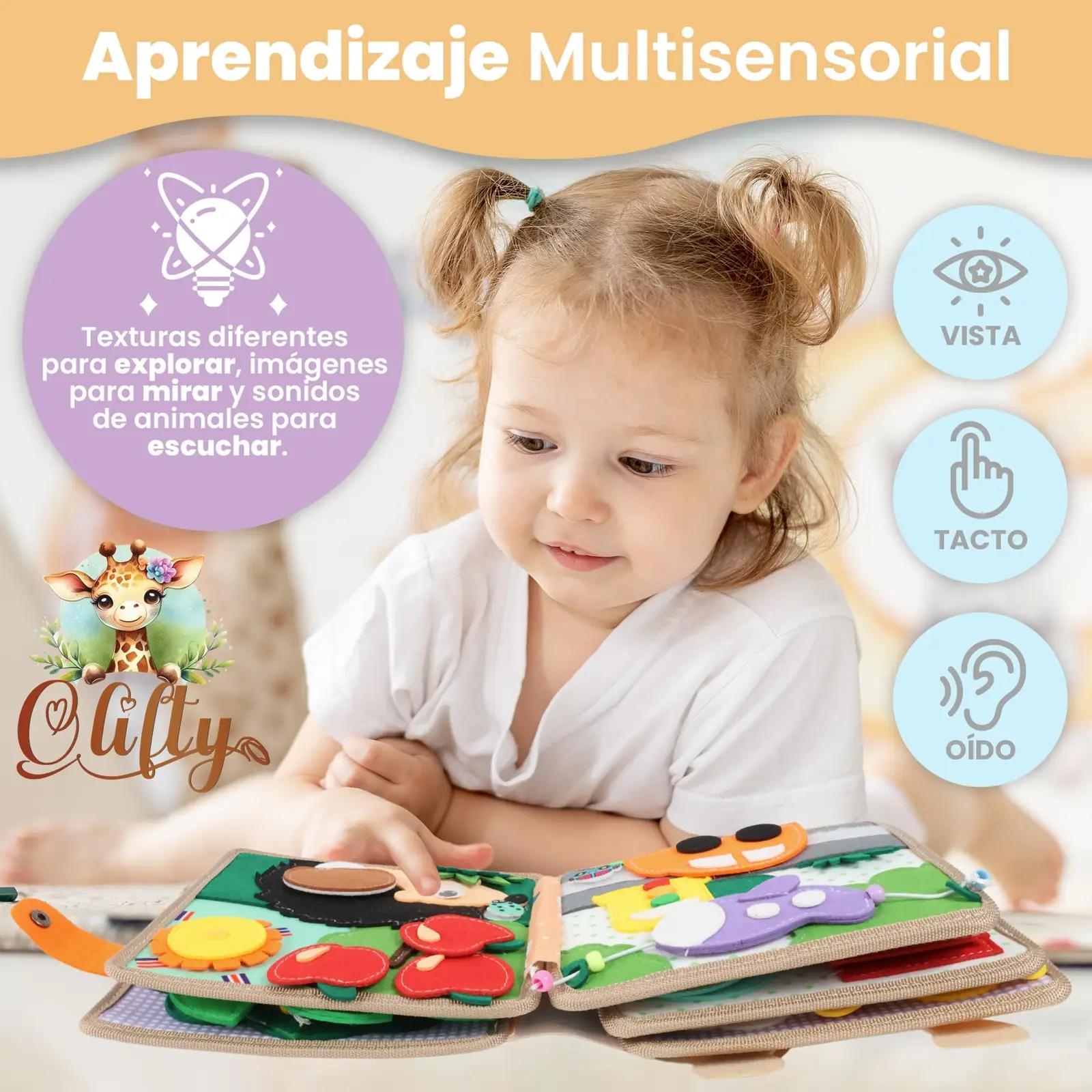 Olifty Montessori-sensorraamat beebile — filz-mänguasi arenguks – pilt 6