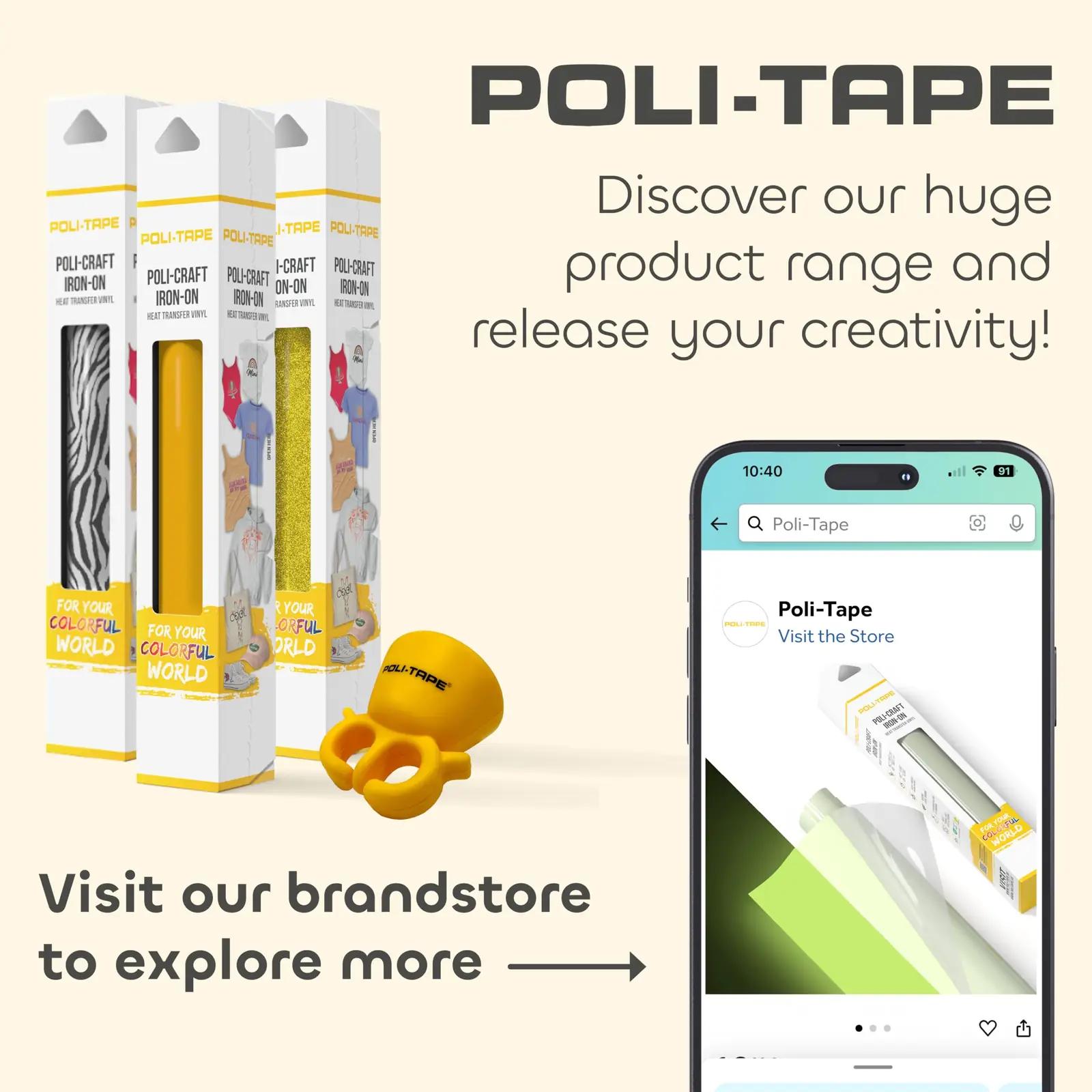 POLI-TAPE helendav ülekandefoolia tekstiilile – DIY efekt – pilt 6