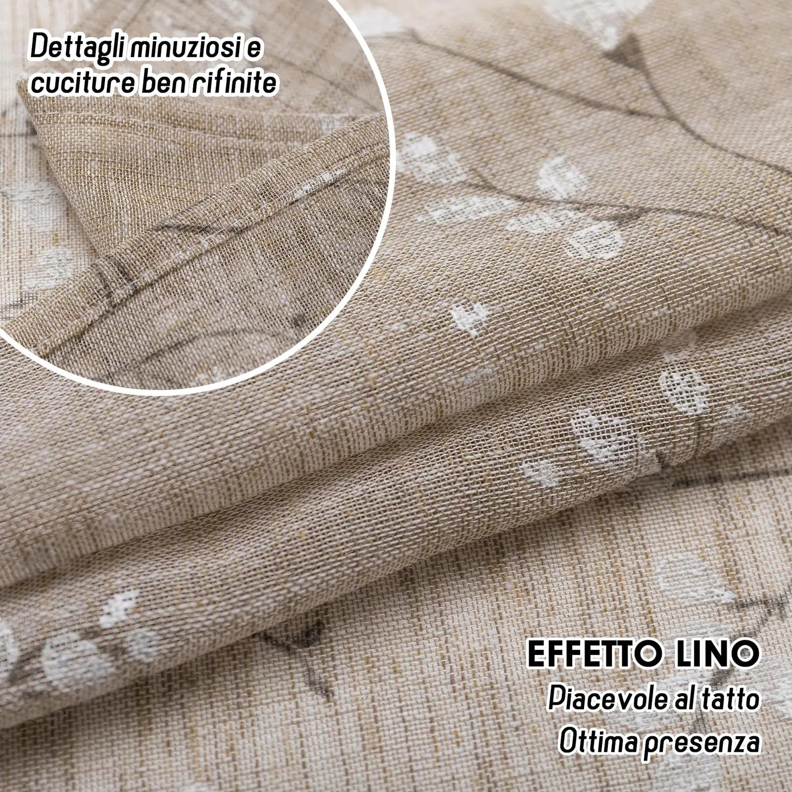 GIRASOLE HOME linane efektiga kardinad – lillemuster, 140×285 – lisavaade
