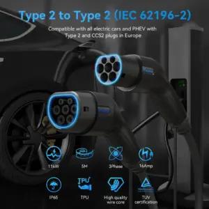 HiEVcar S3 kable elektrisõidukite laadimistarvikud – detailne lähivaade