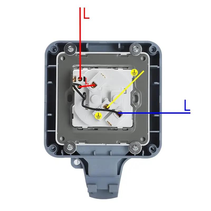 JOYELEC veekindel aiasisend IP66 kahepesaline pistikukarp – lisavaade