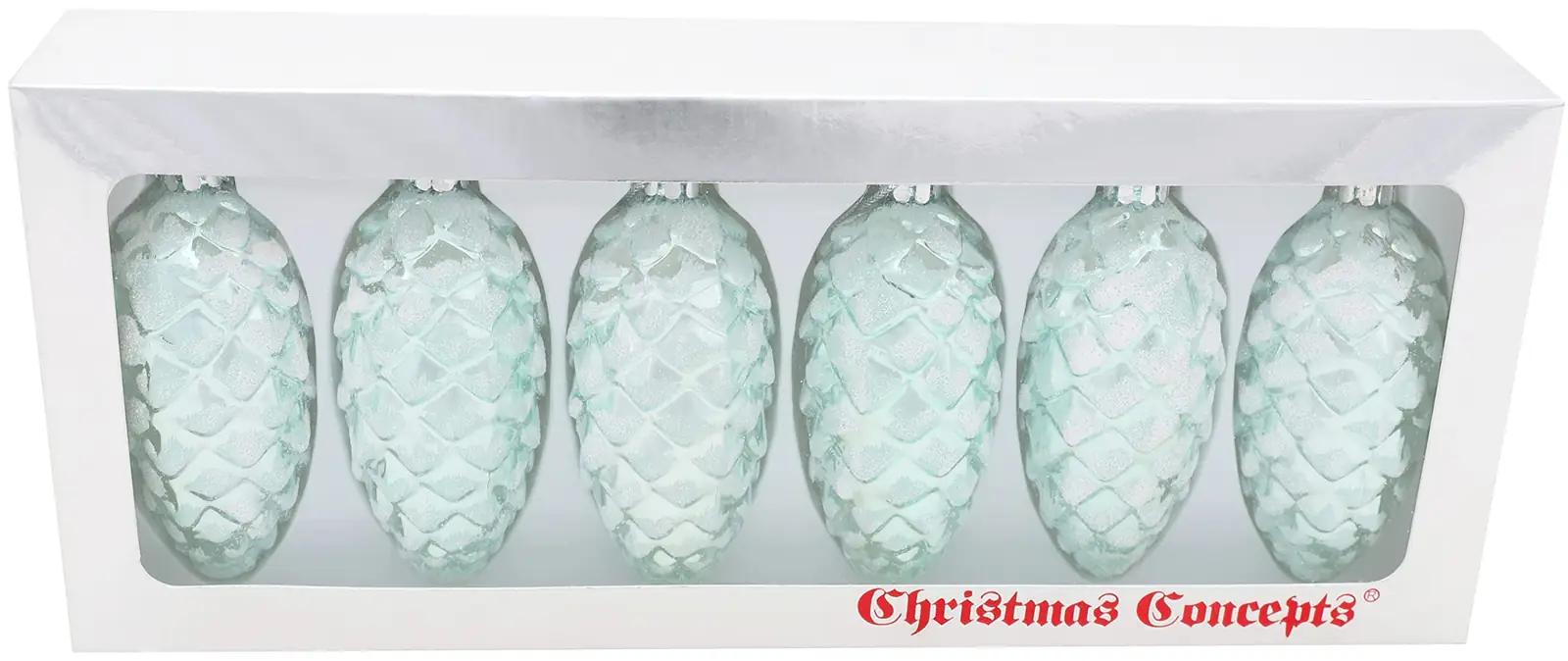Christmas Concepts mintroheline klaasita kuuseehe 6tk komplekt – pilt 7