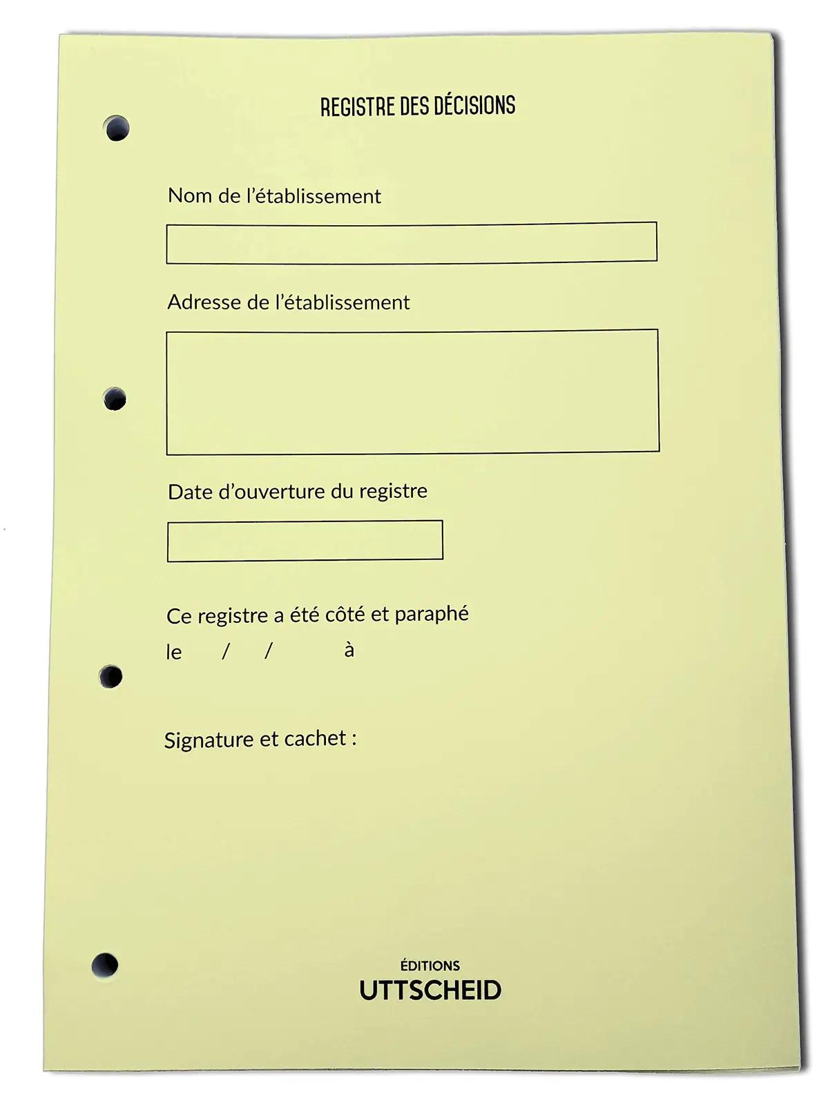 UTTSCHEID kuldne otsustusregister 100 nummerdatud lehte – detailne vaade