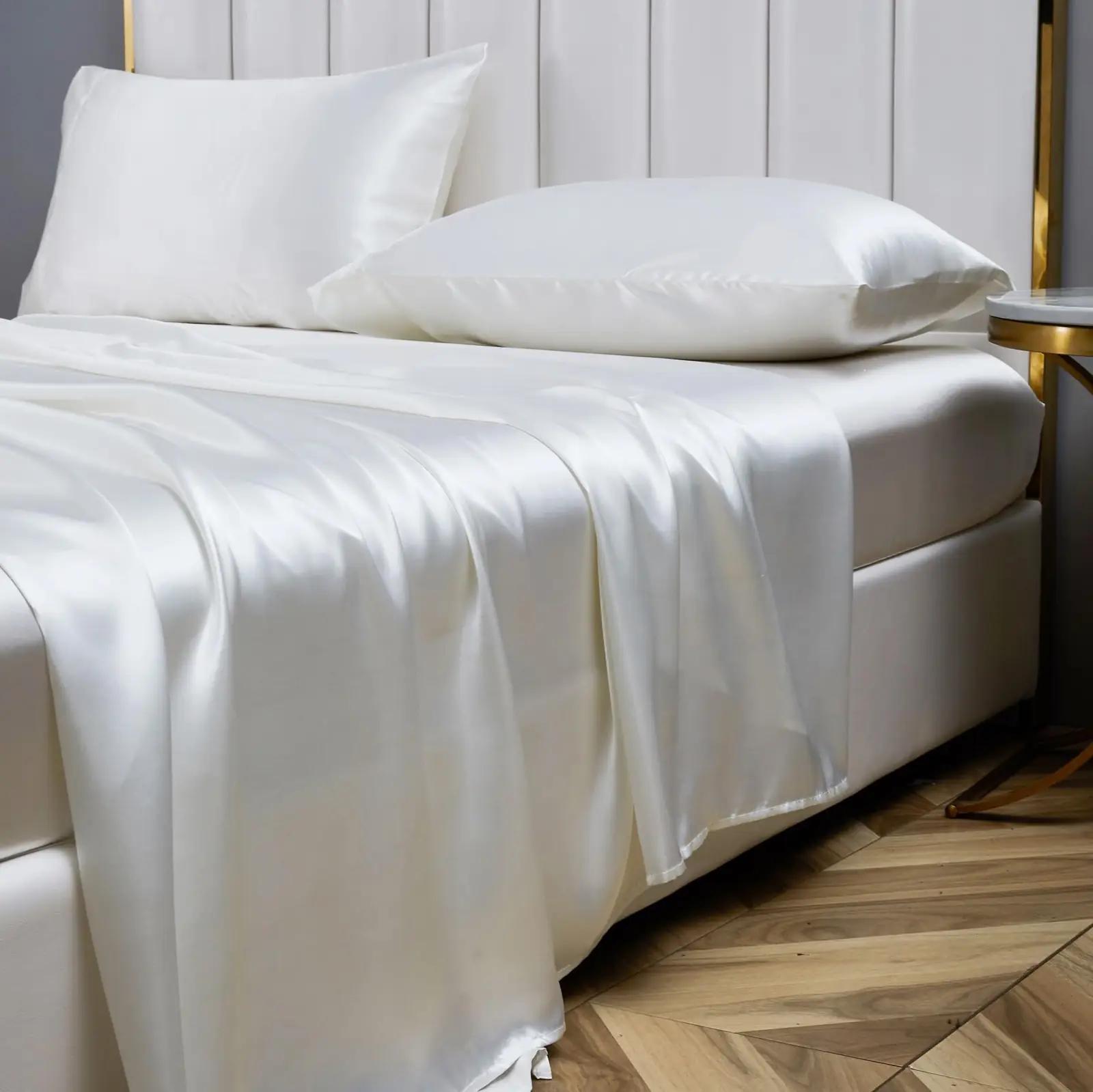 YASMENG satiinist luksuslik 160×200 cm voodilina – siidine tunne – pakend ja tarvikud