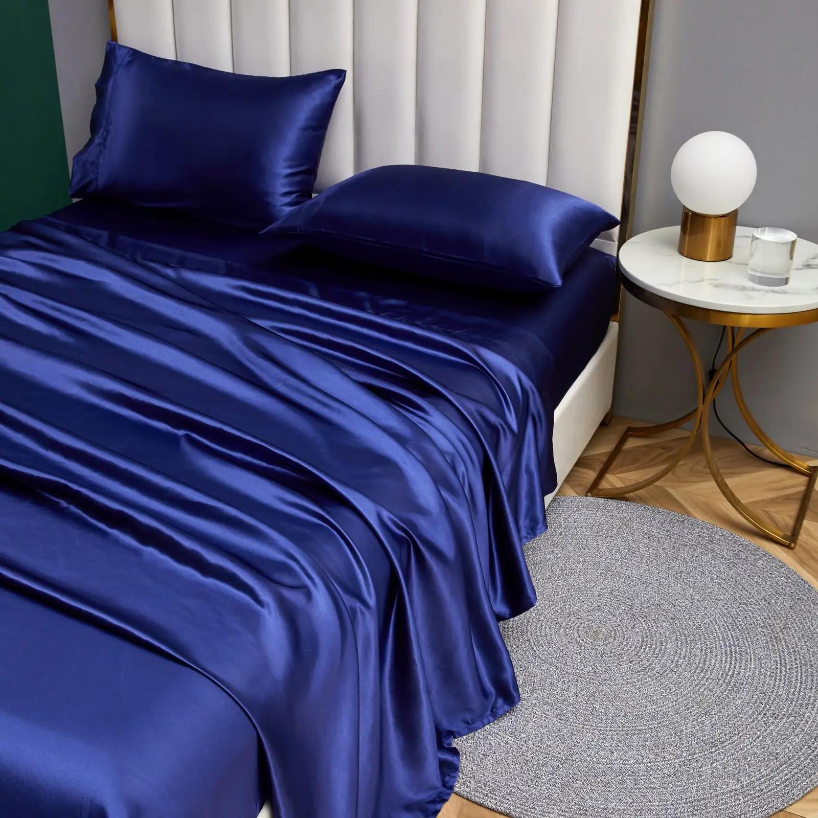 YASMENG siidine satäänlinane voodilinak 200×200 cm – pakend ja tarvikud