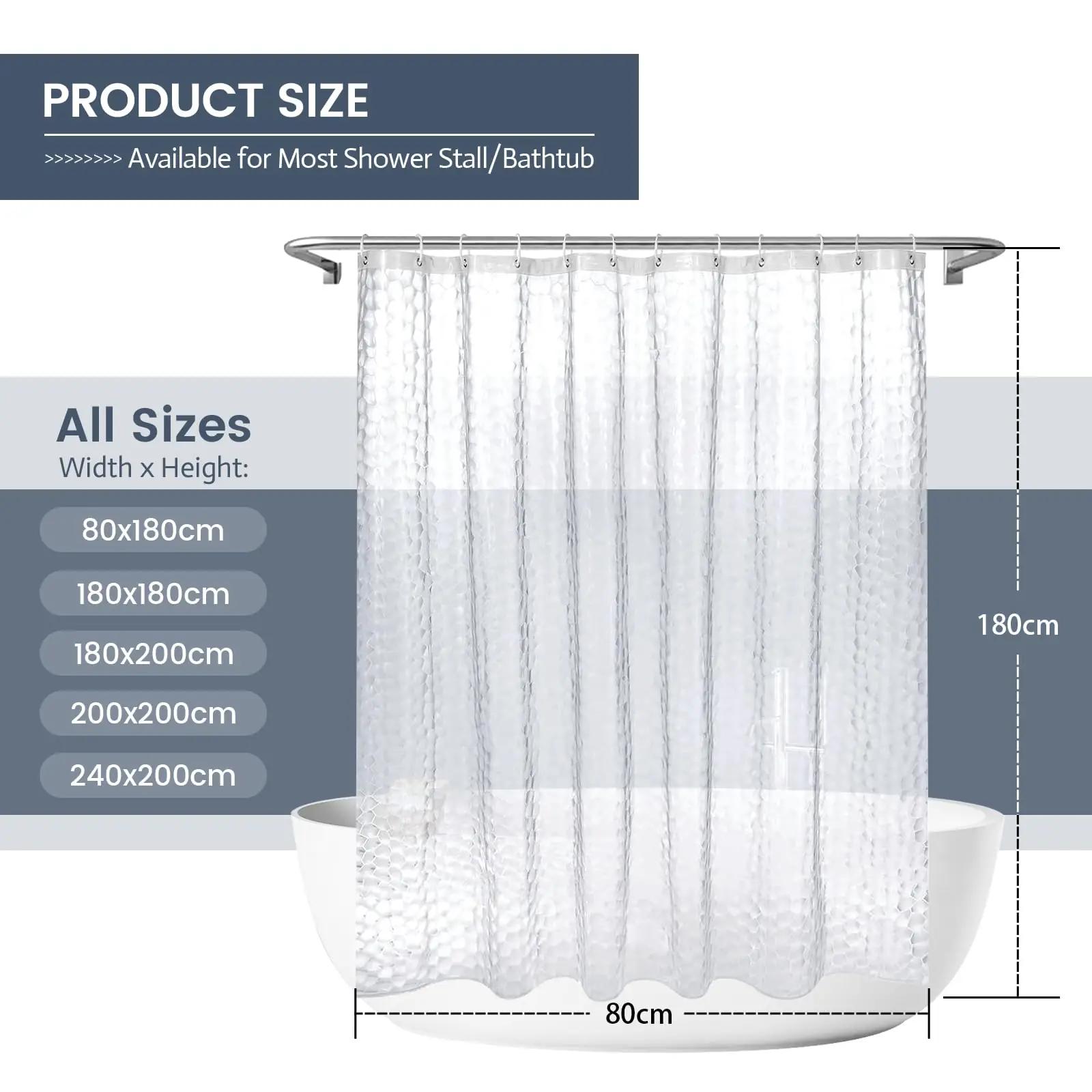 Aeici veekindel dušikardin 180×180 cm – hall semi-transp – pilt 7