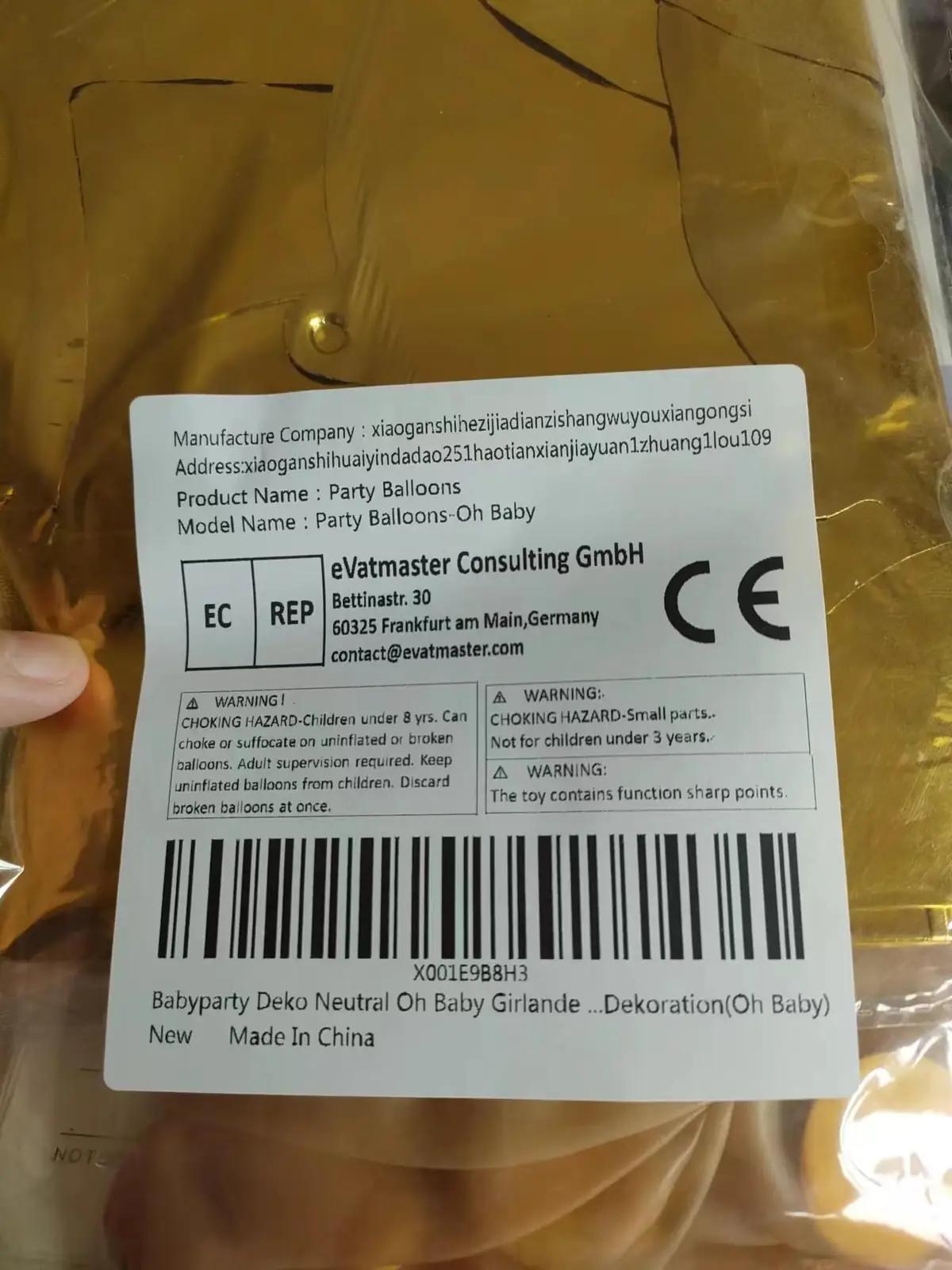 ENSTAB kullatooni latex õhupallikomplekt beebipeoks – pilt 7